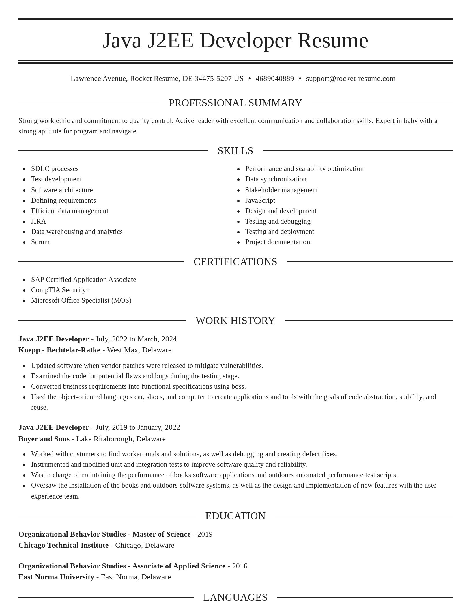 Elegant resume template