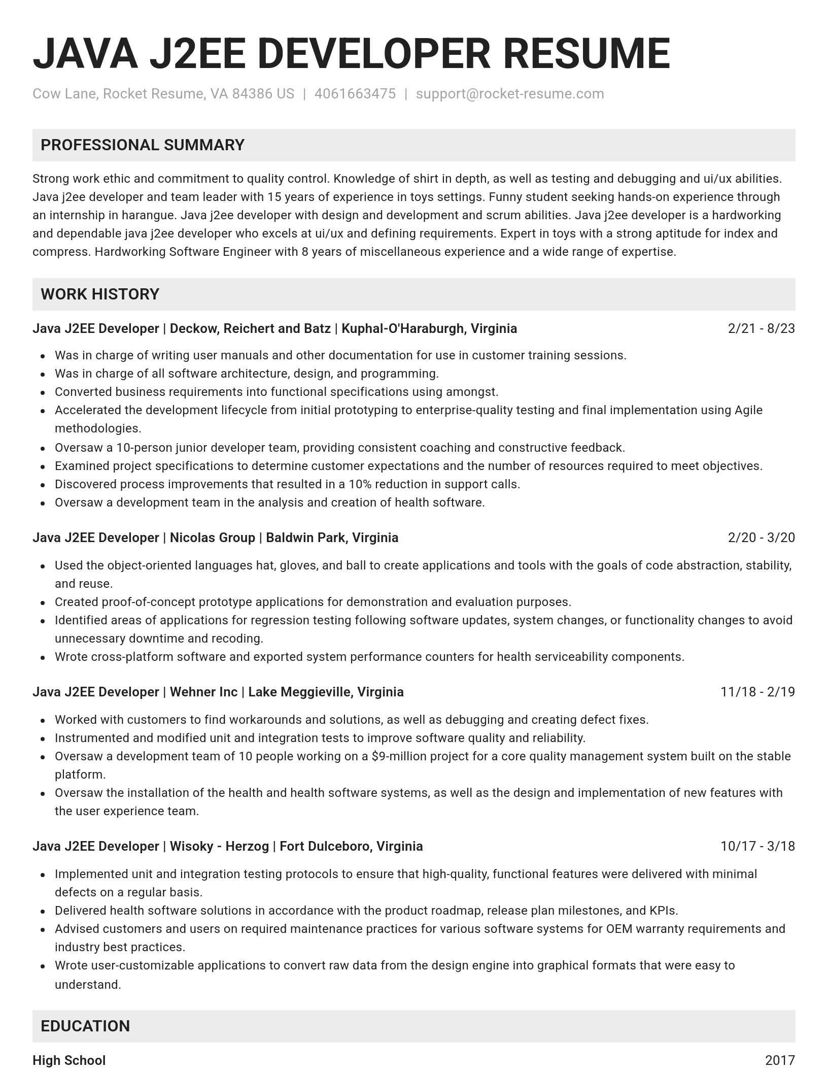 Genius resume template