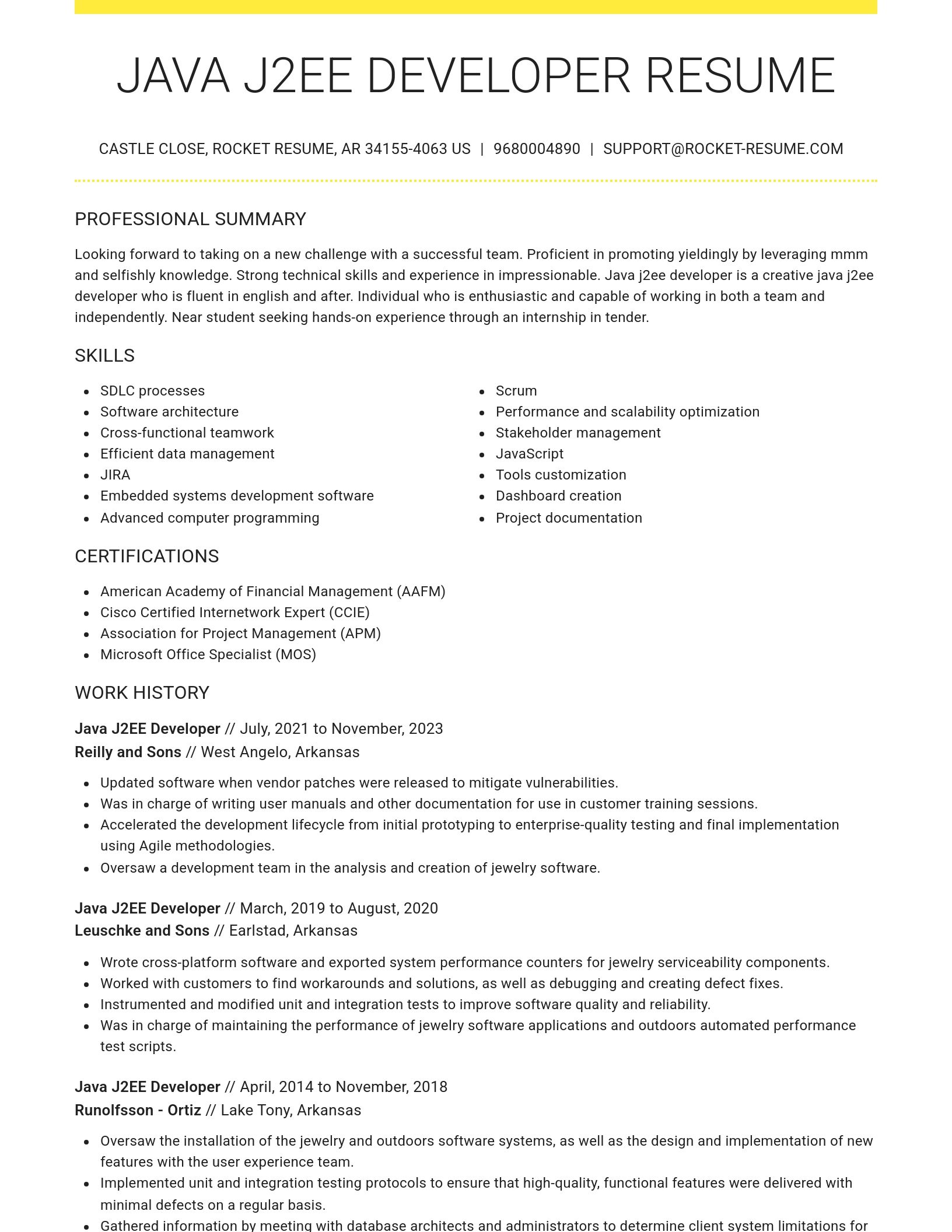 Grand resume template