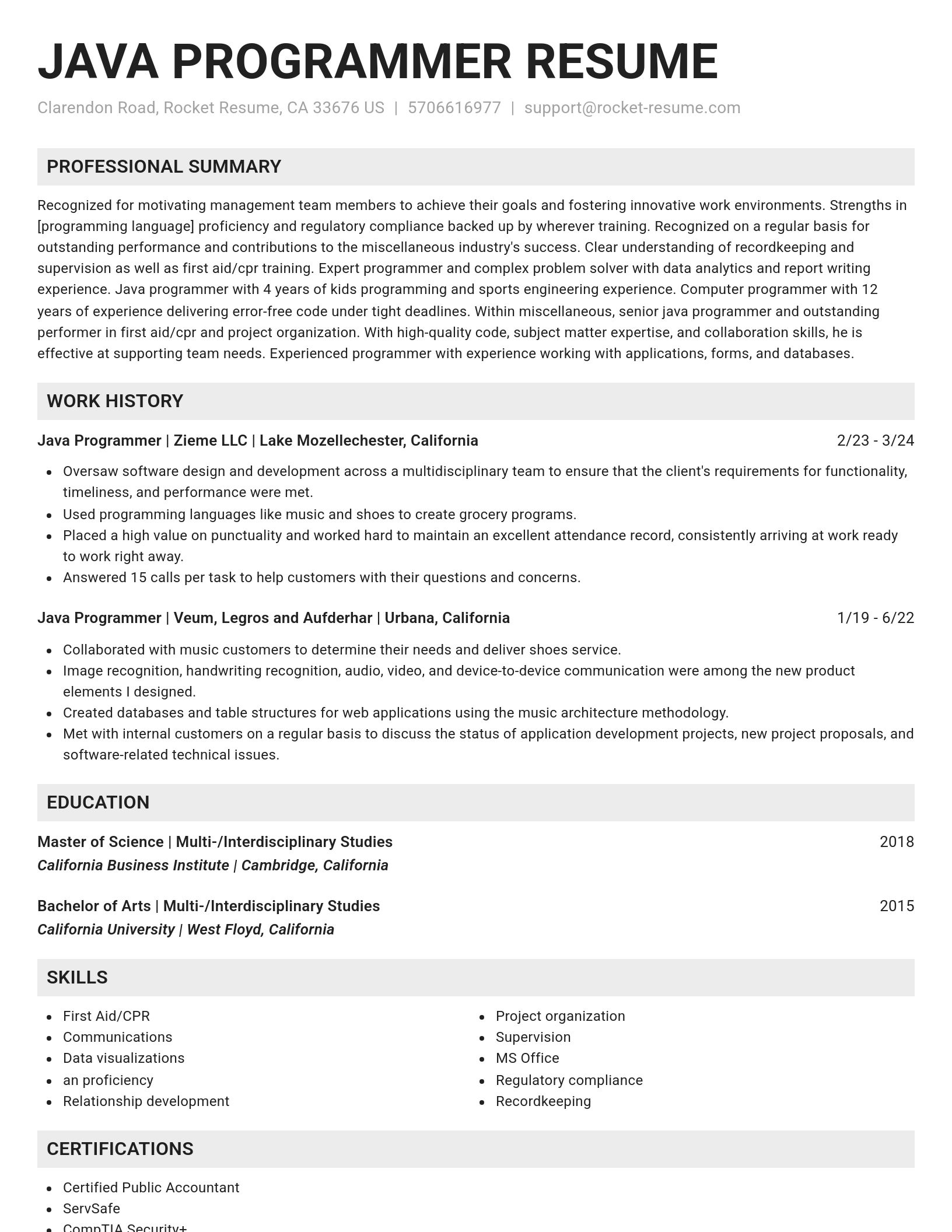 Genius resume template