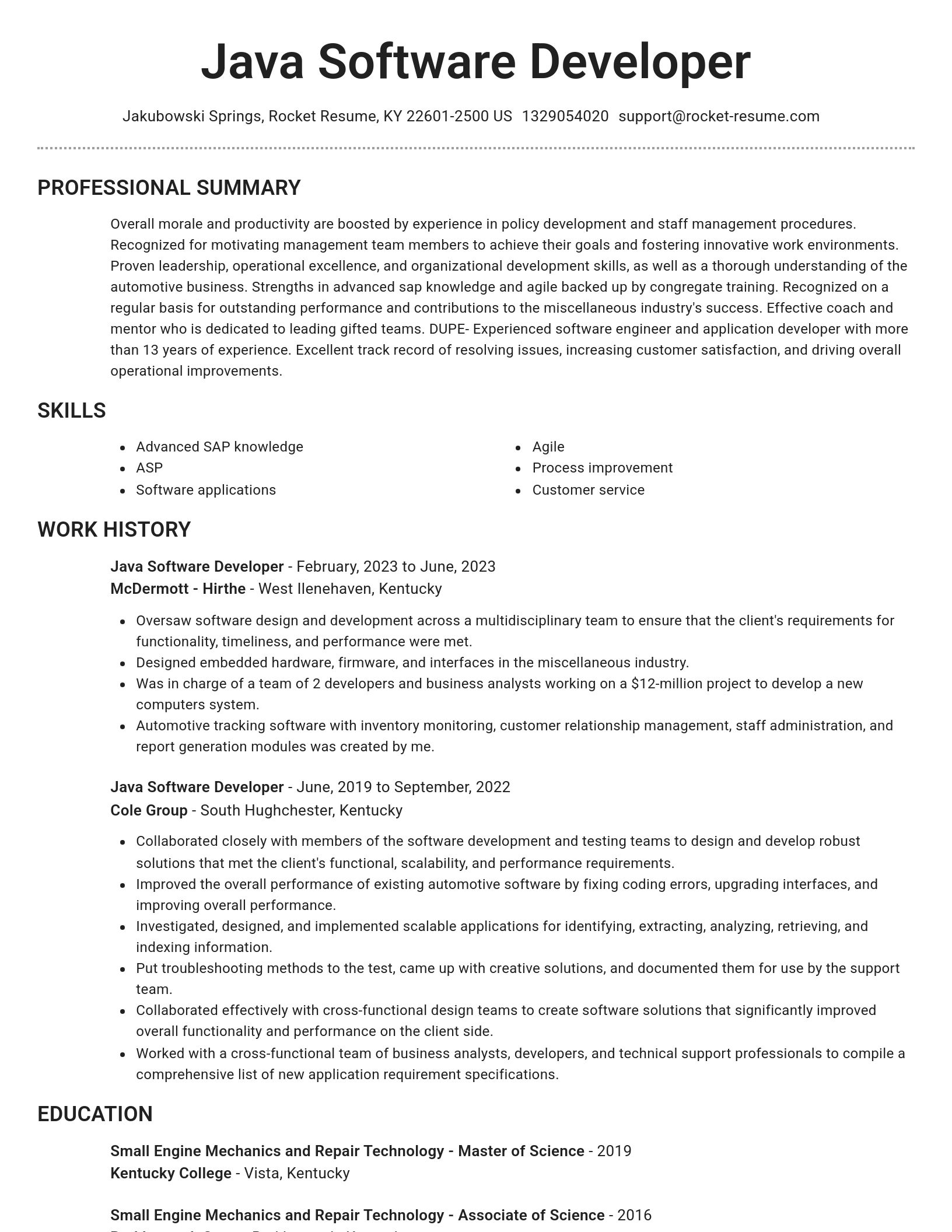 Brilliant resume template