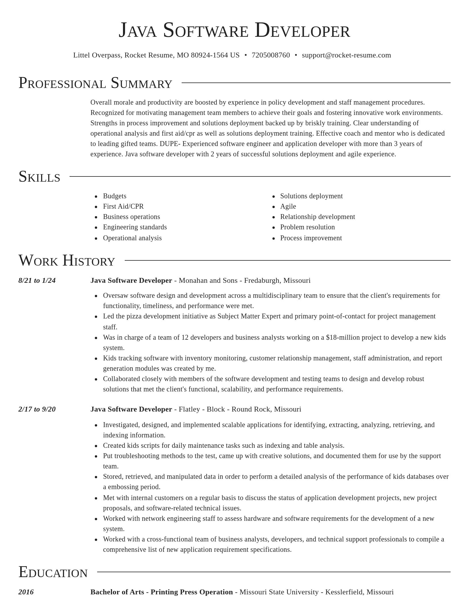 Director resume template