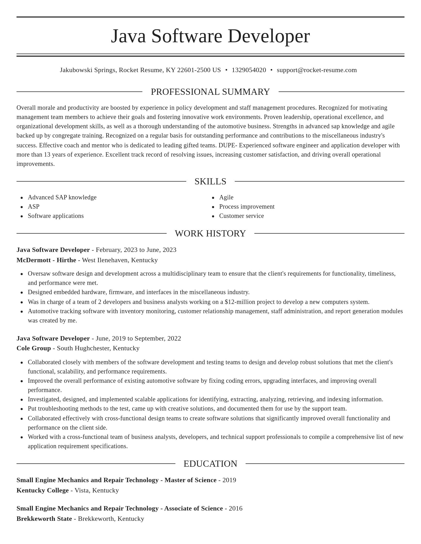 Elegant resume template