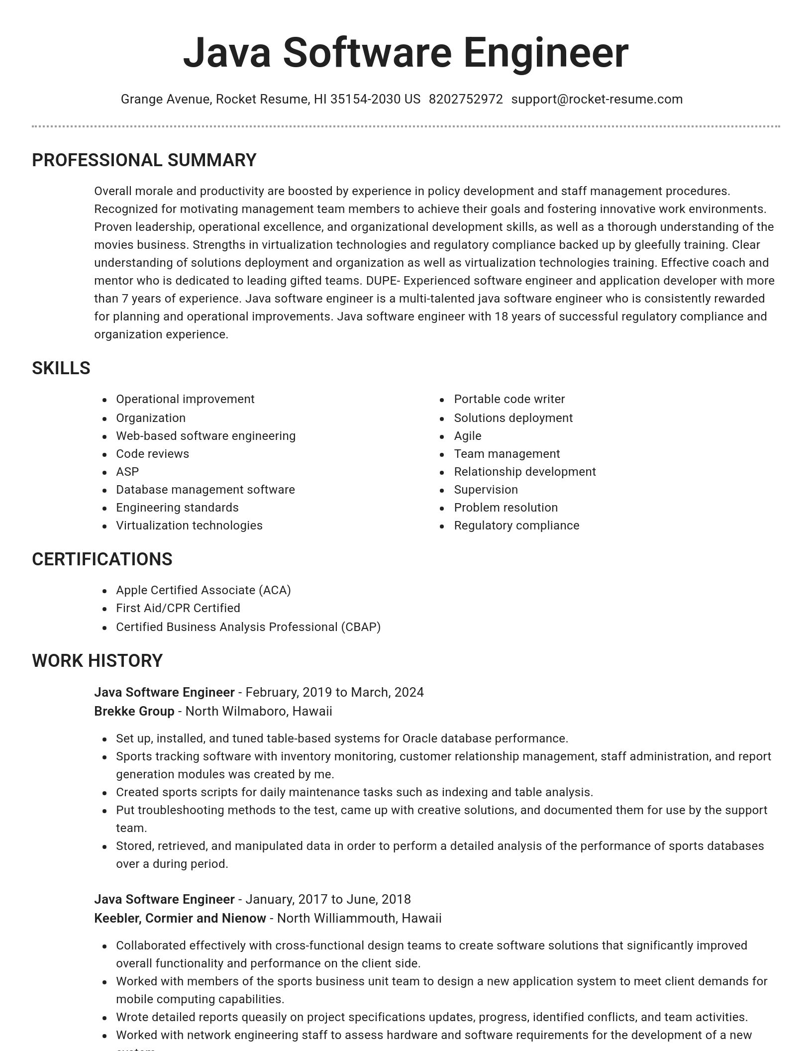 Brilliant resume template