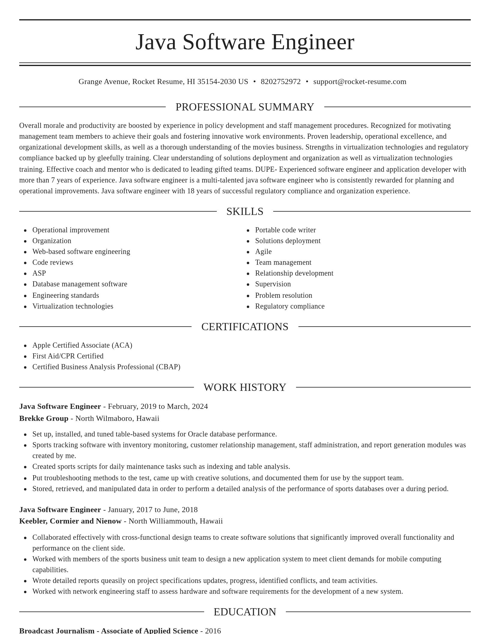 Elegant resume template