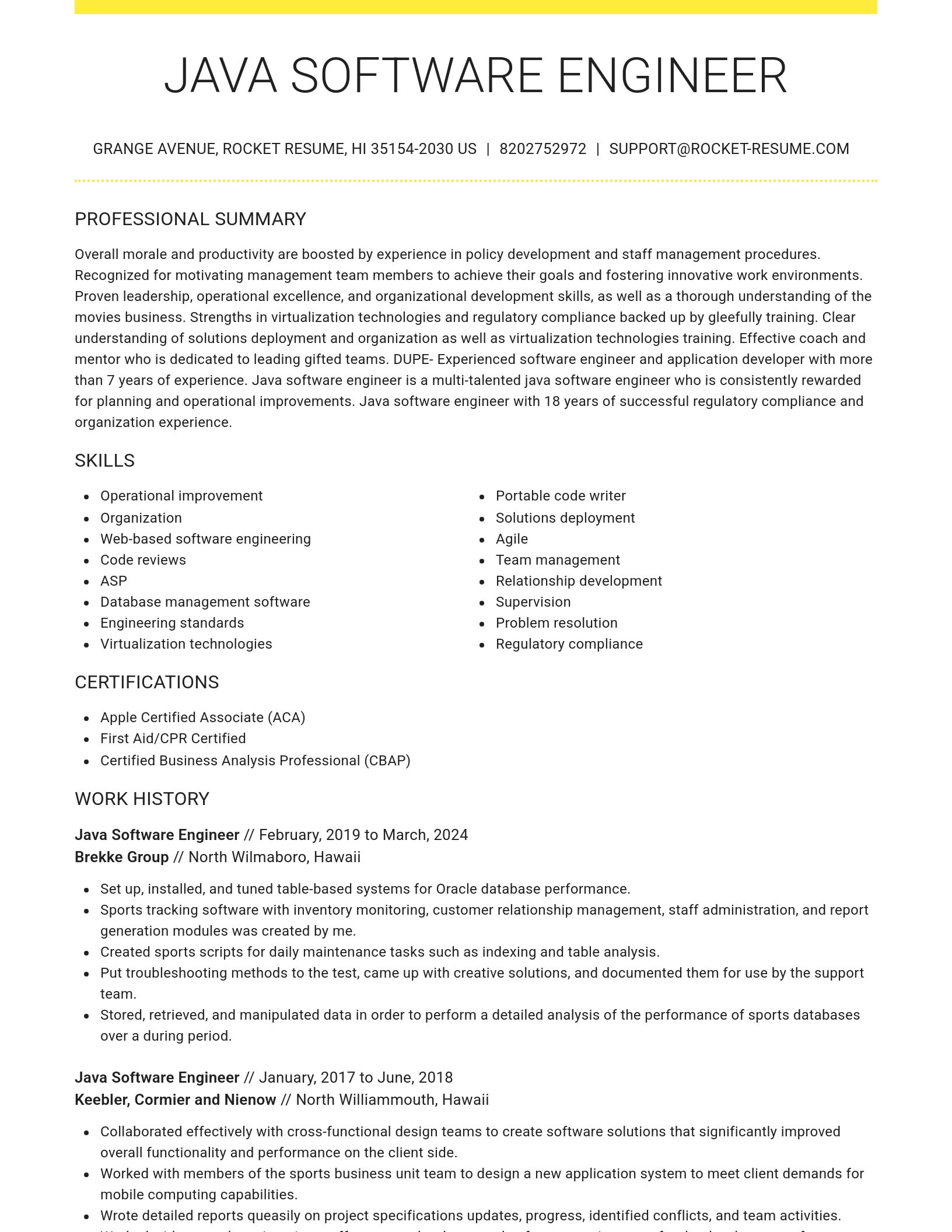 Grand resume template