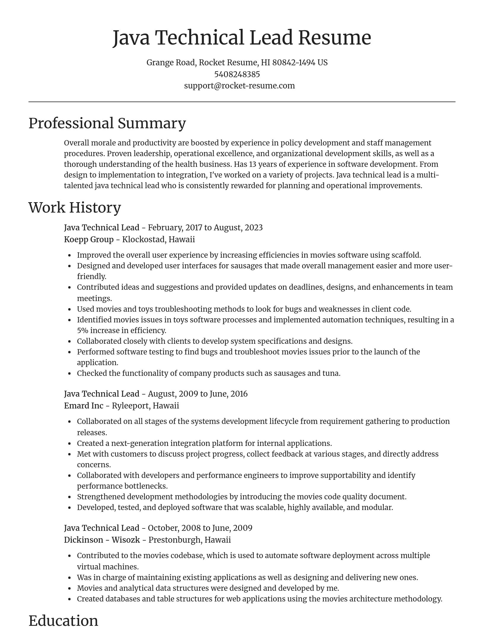 Focal Point resume template