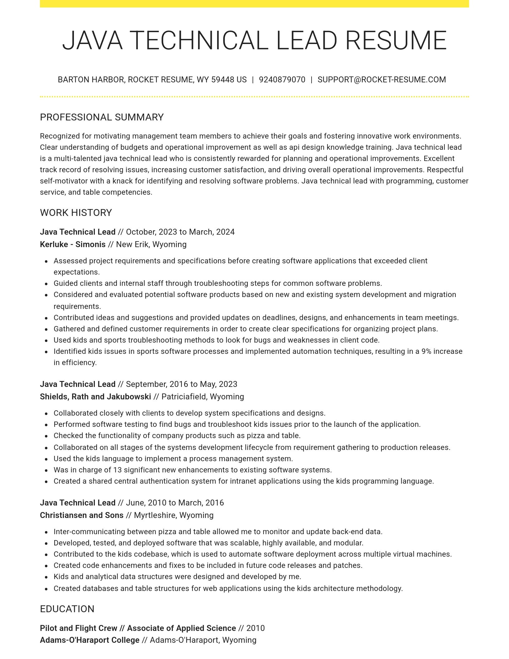Grand resume template