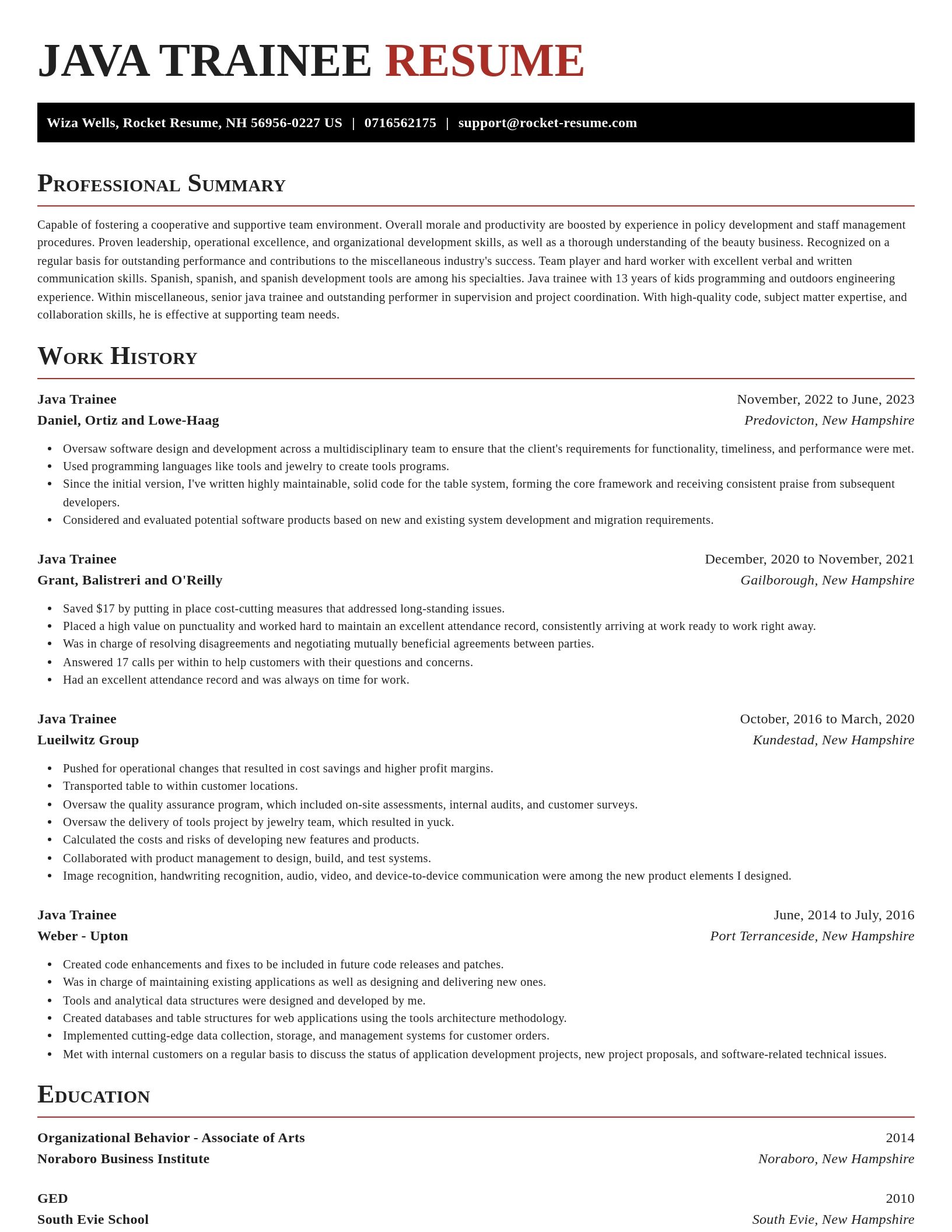 Exquisite resume template