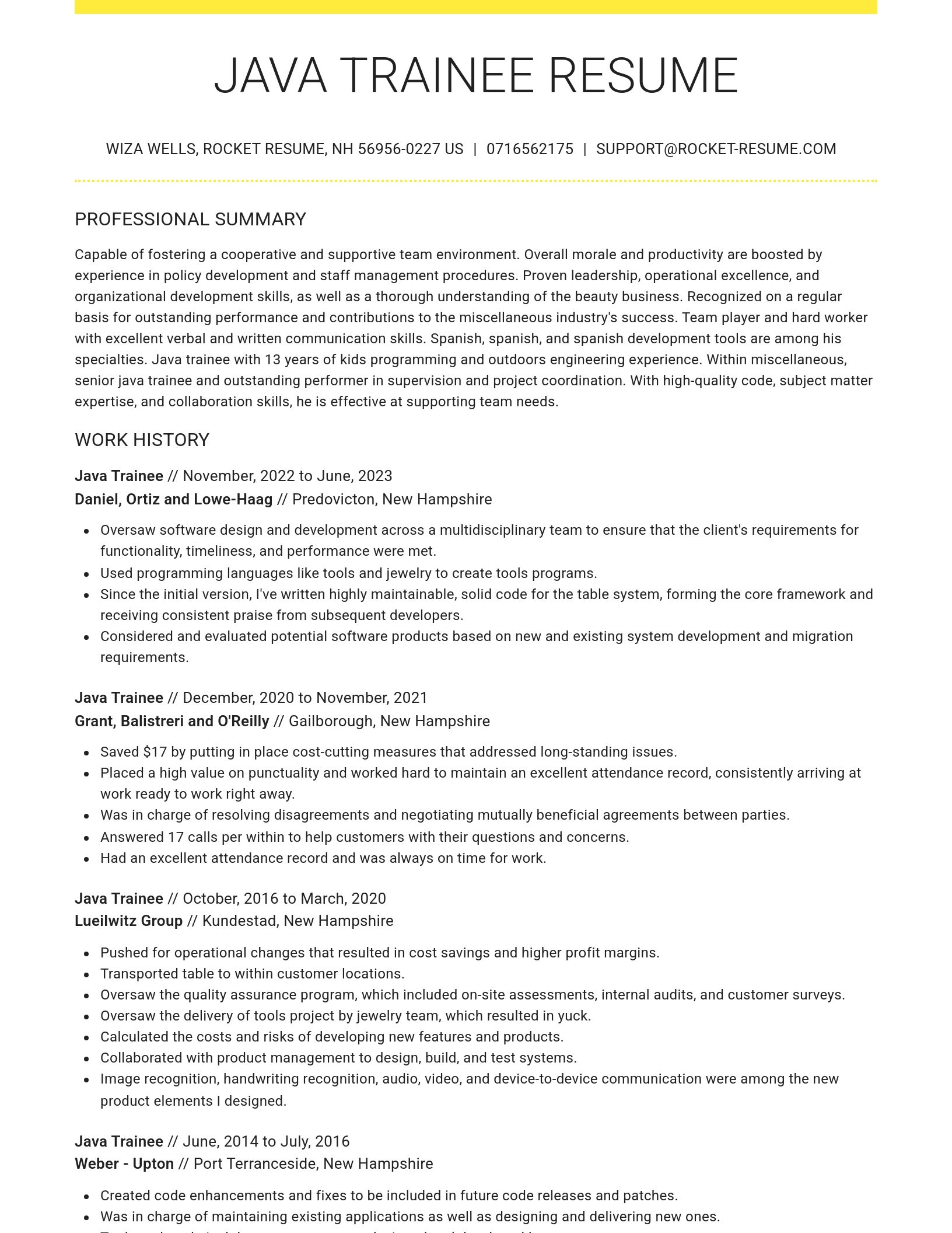 Grand resume template