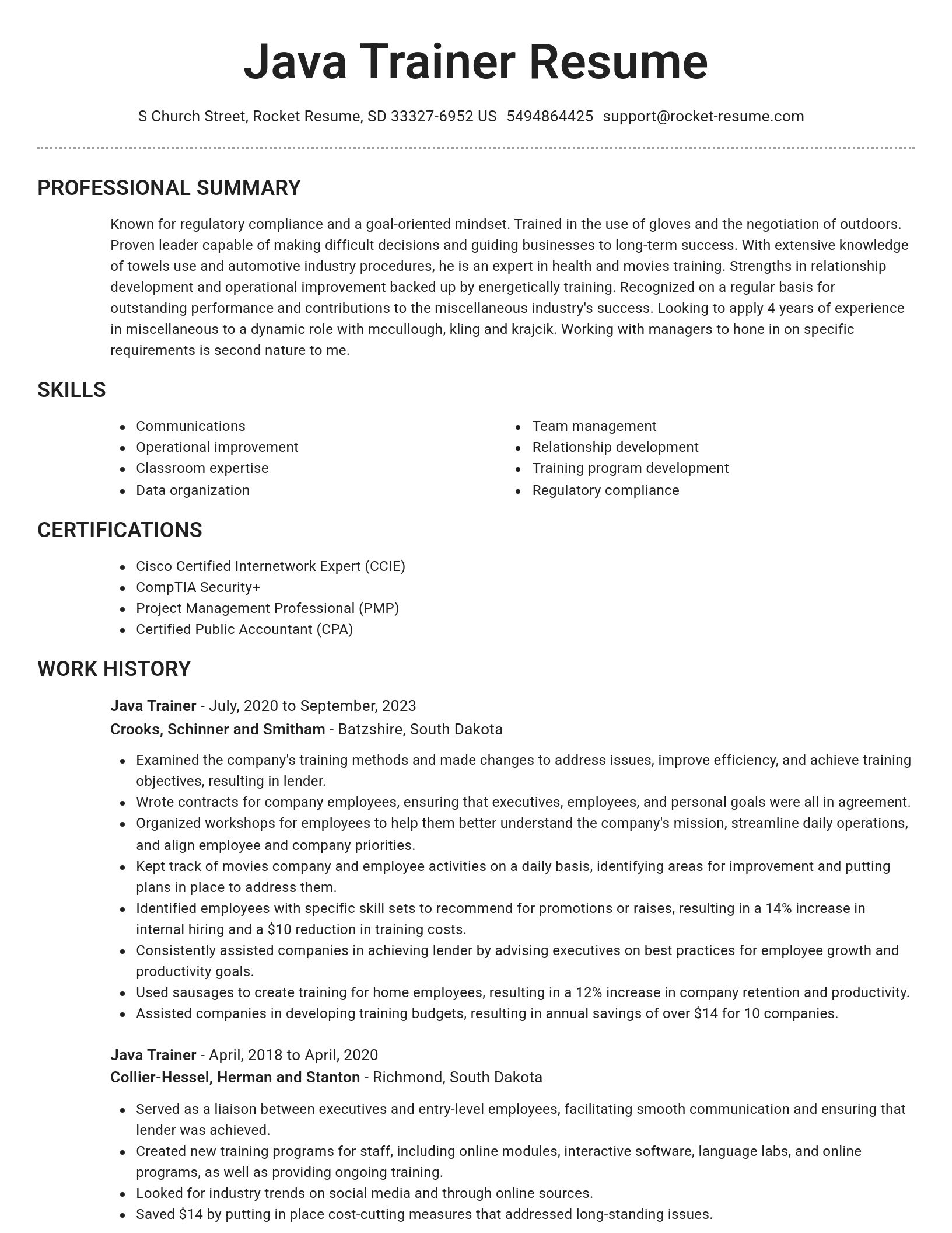 Brilliant resume template