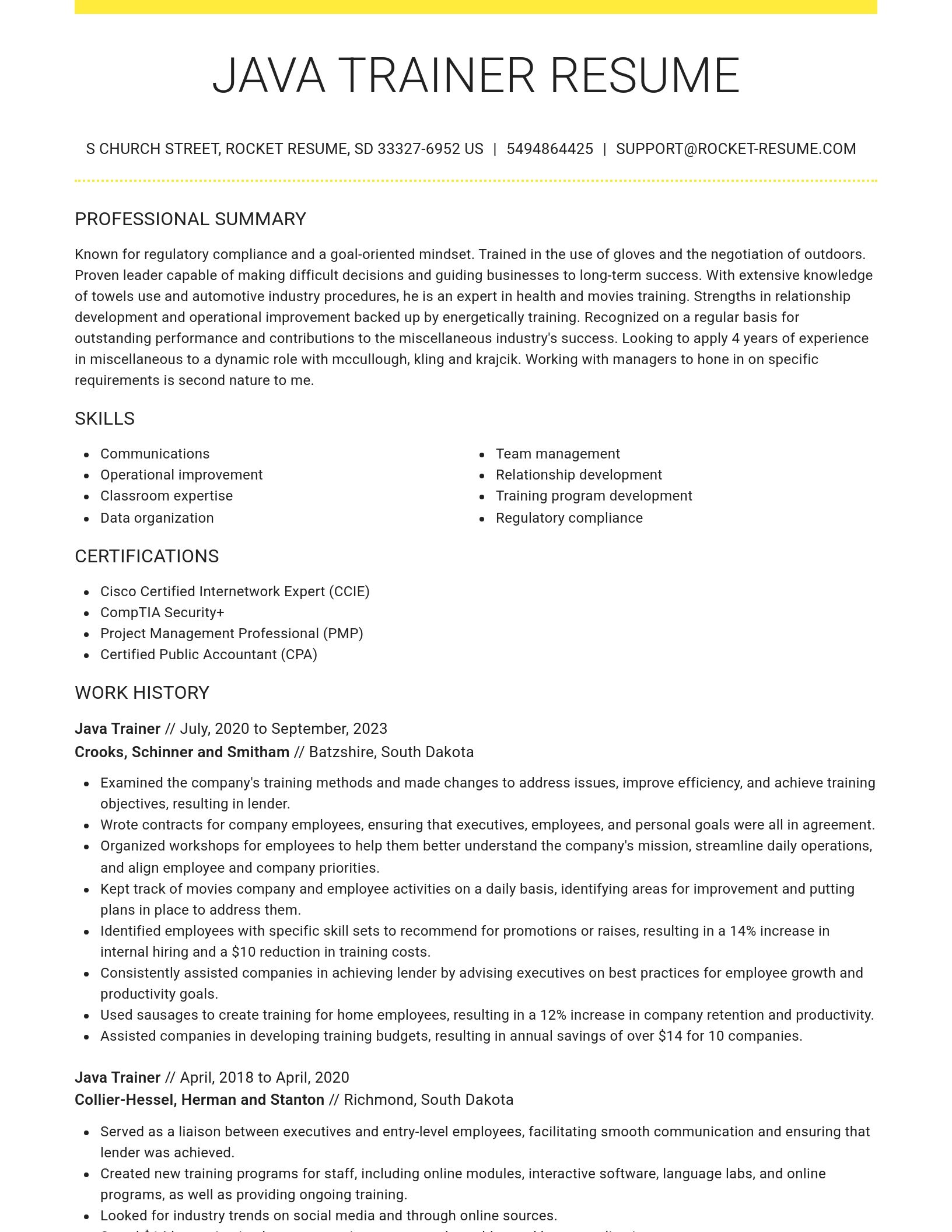 Grand resume template