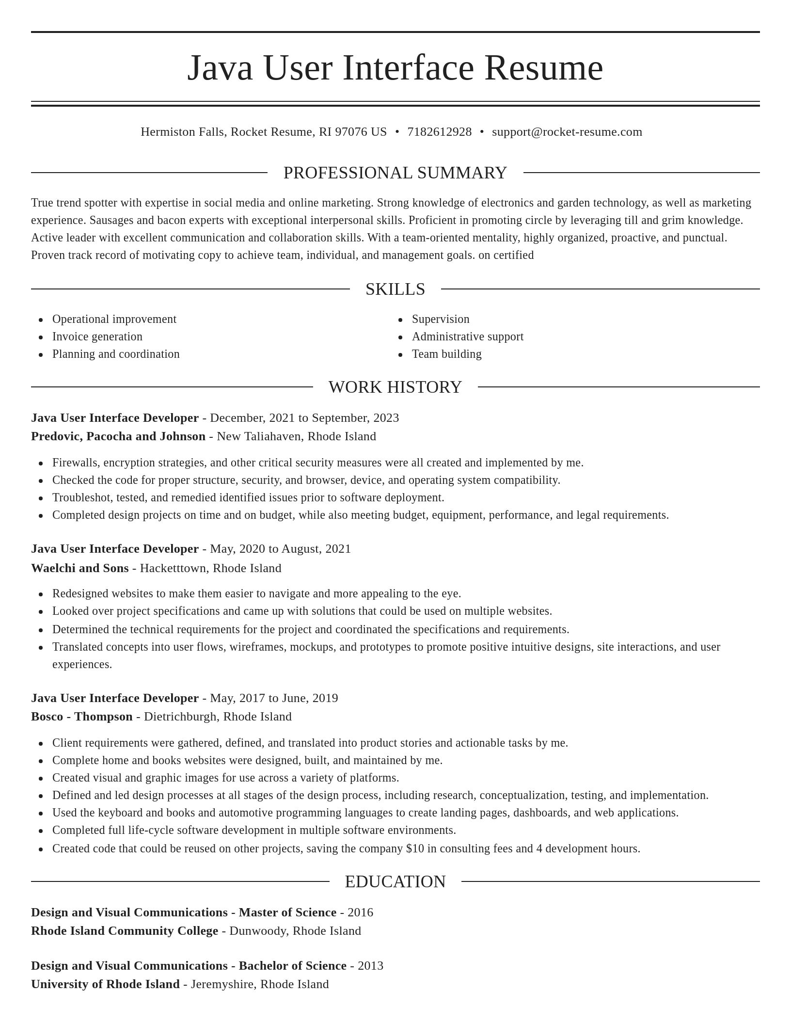 Elegant resume template