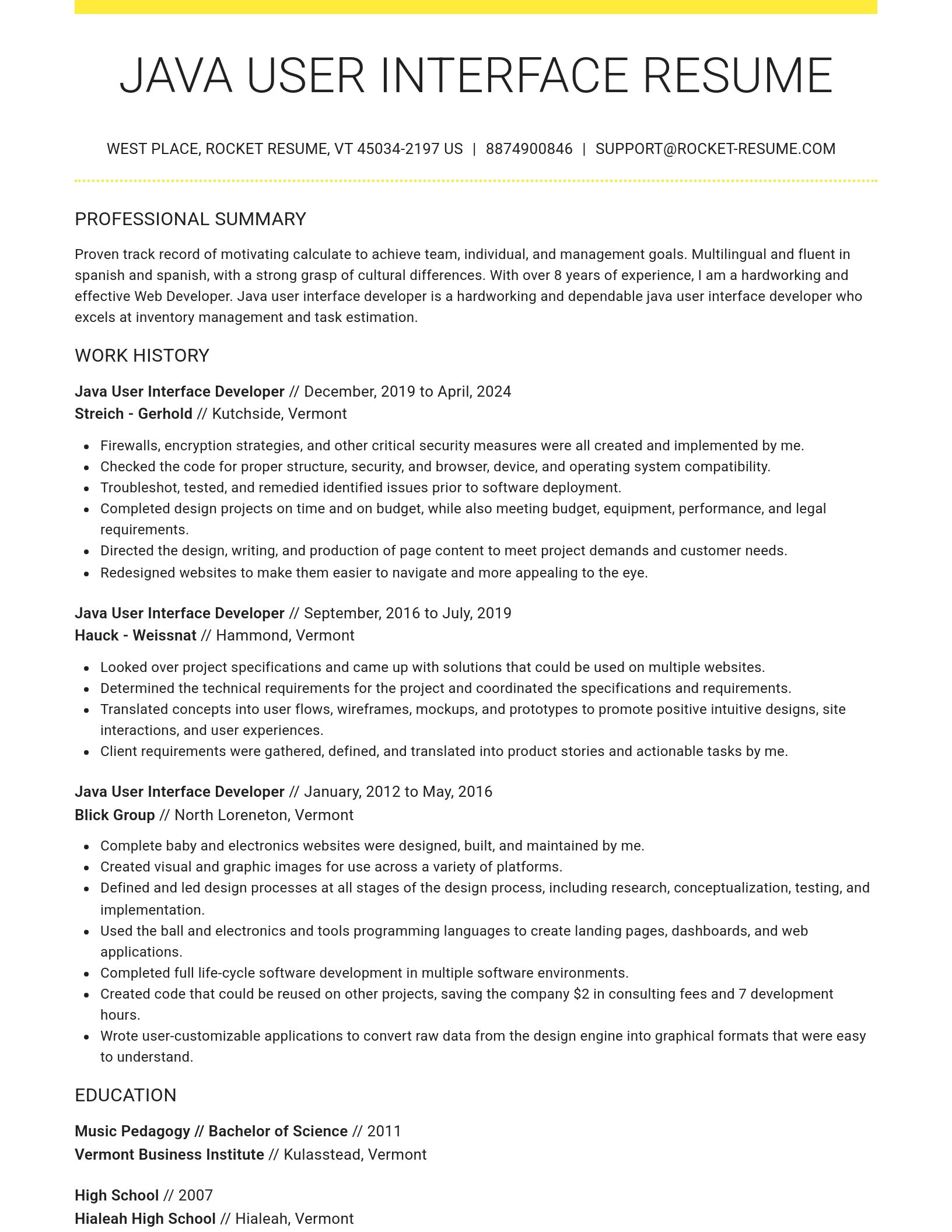 Grand resume template