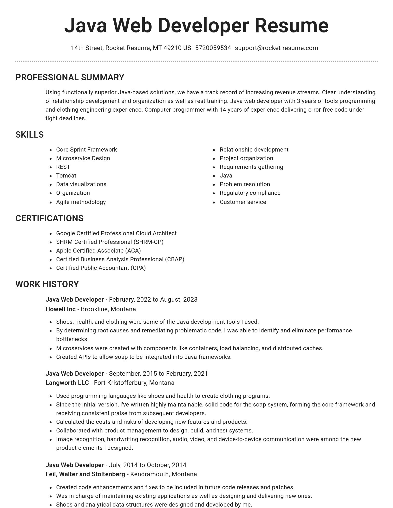 Brilliant resume template