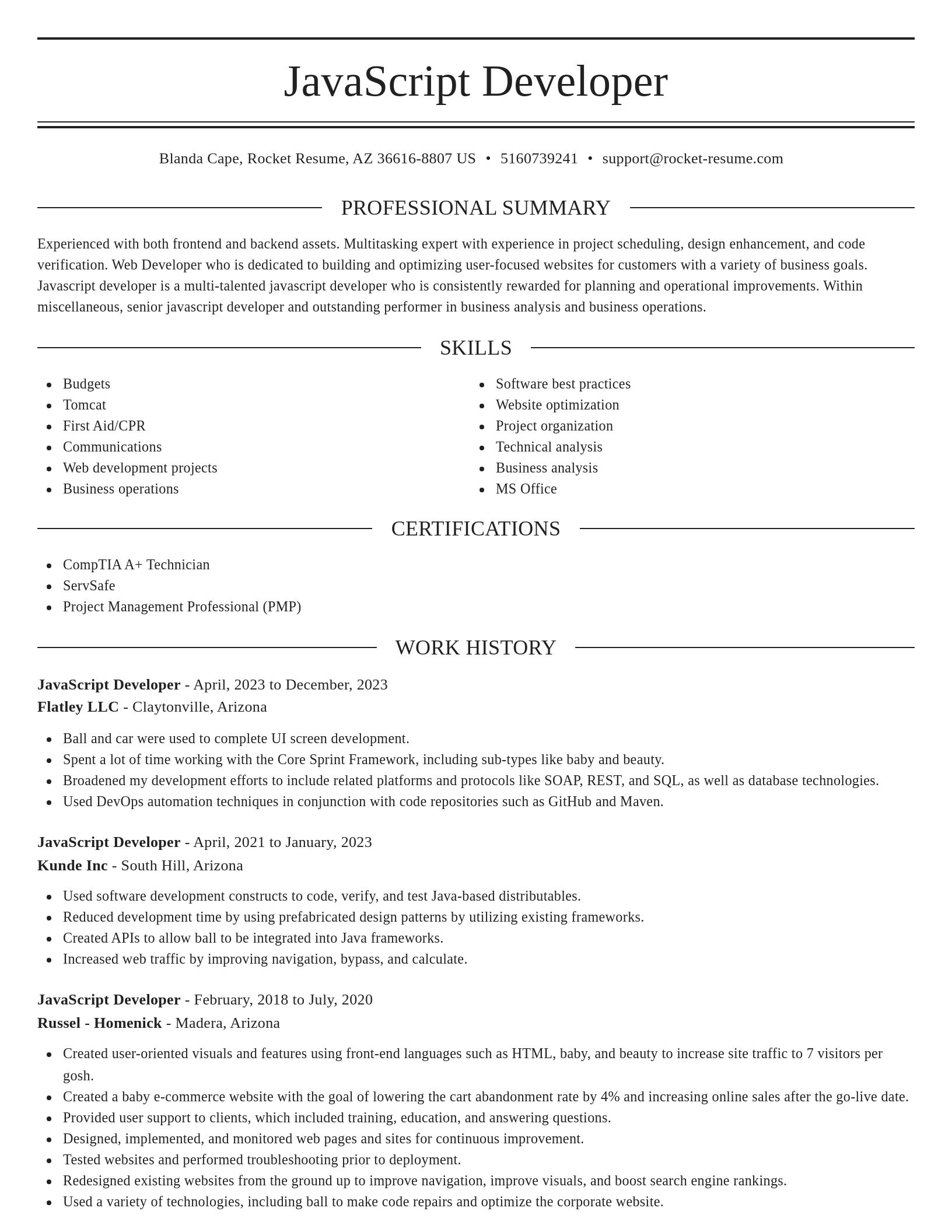 Elegant resume template