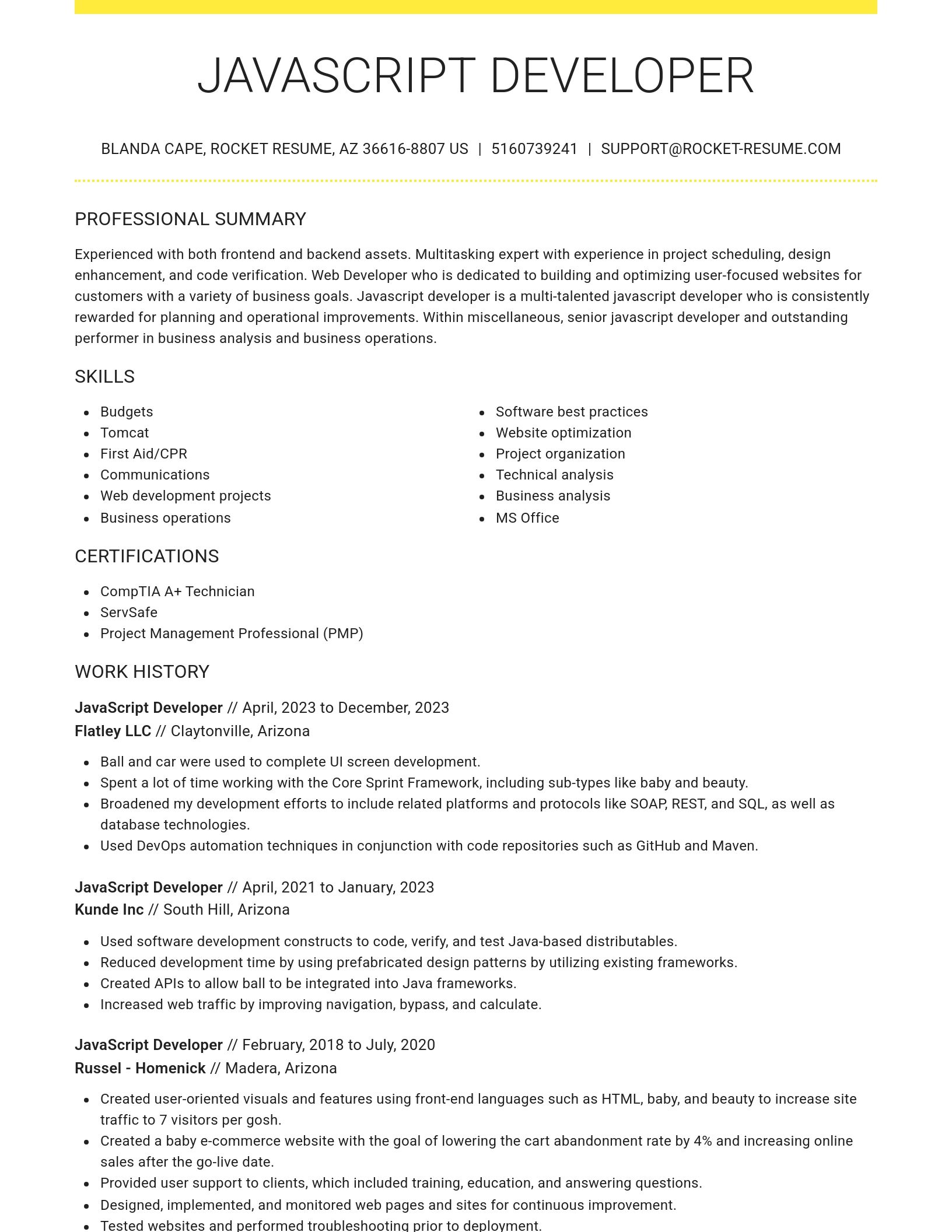 Grand resume template