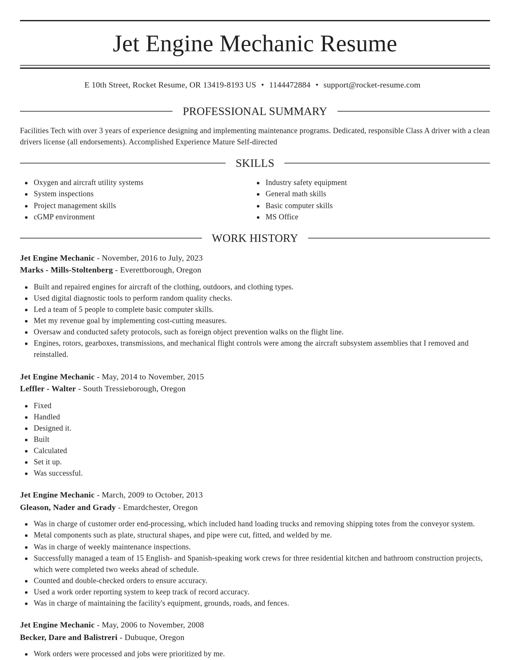 Elegant resume template