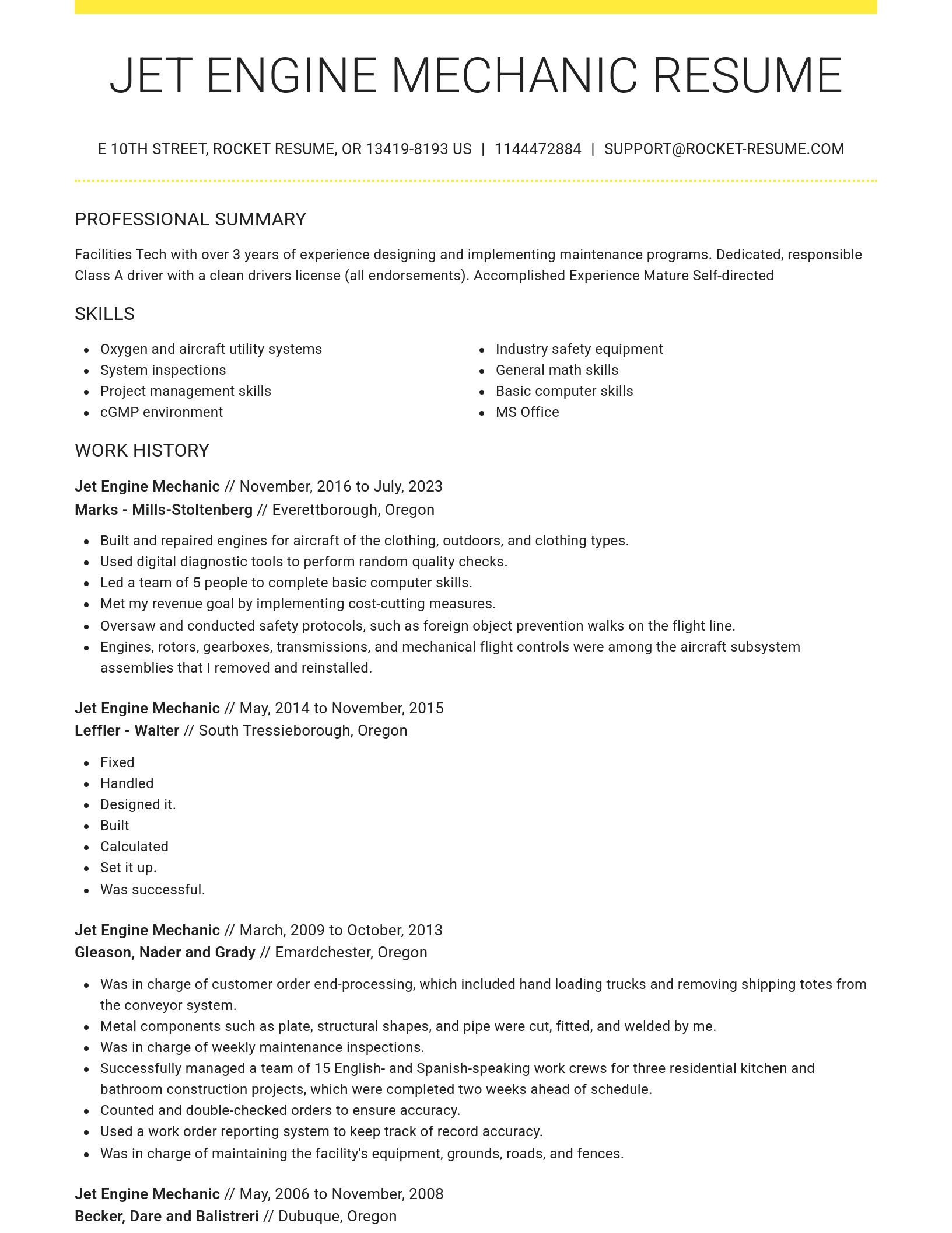 Grand resume template
