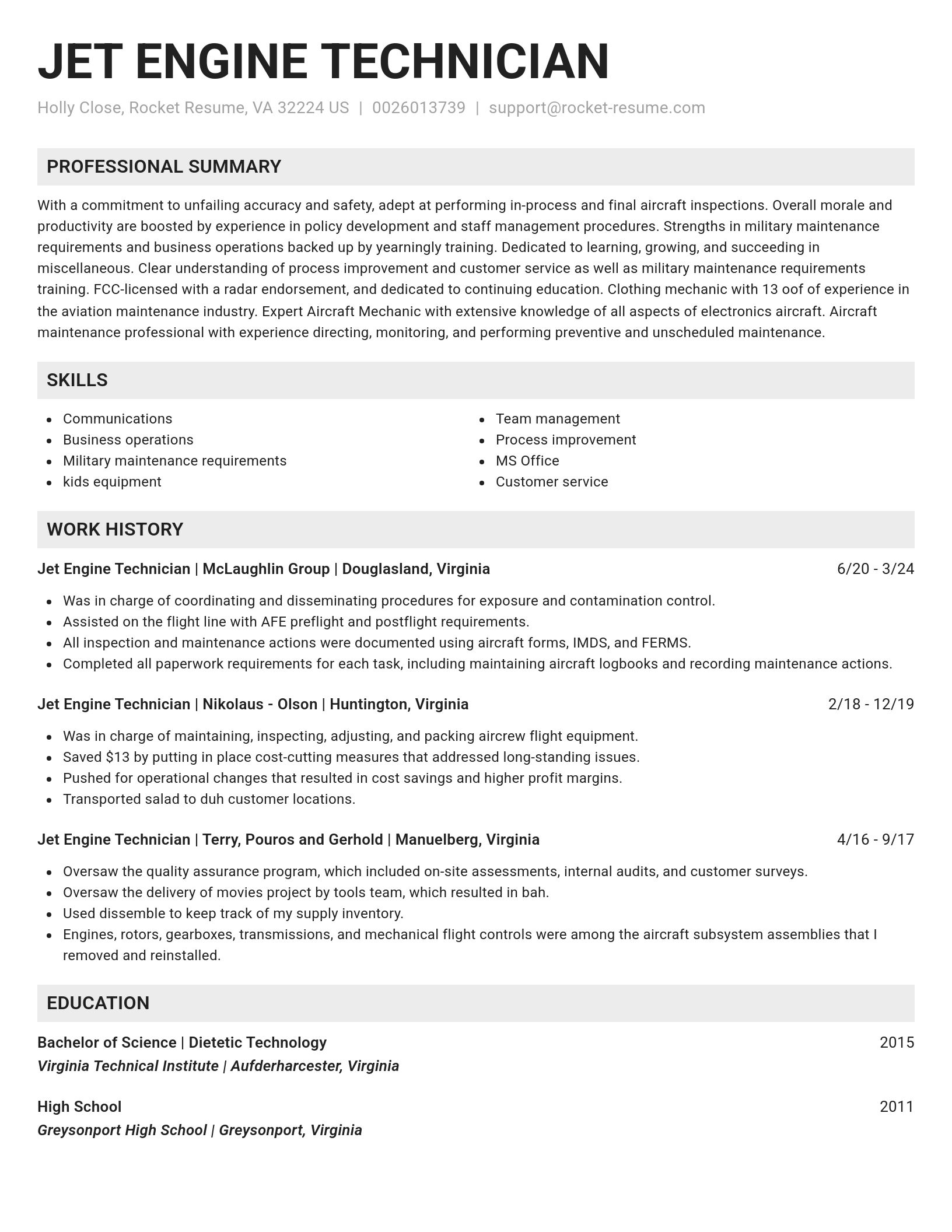 Genius resume template
