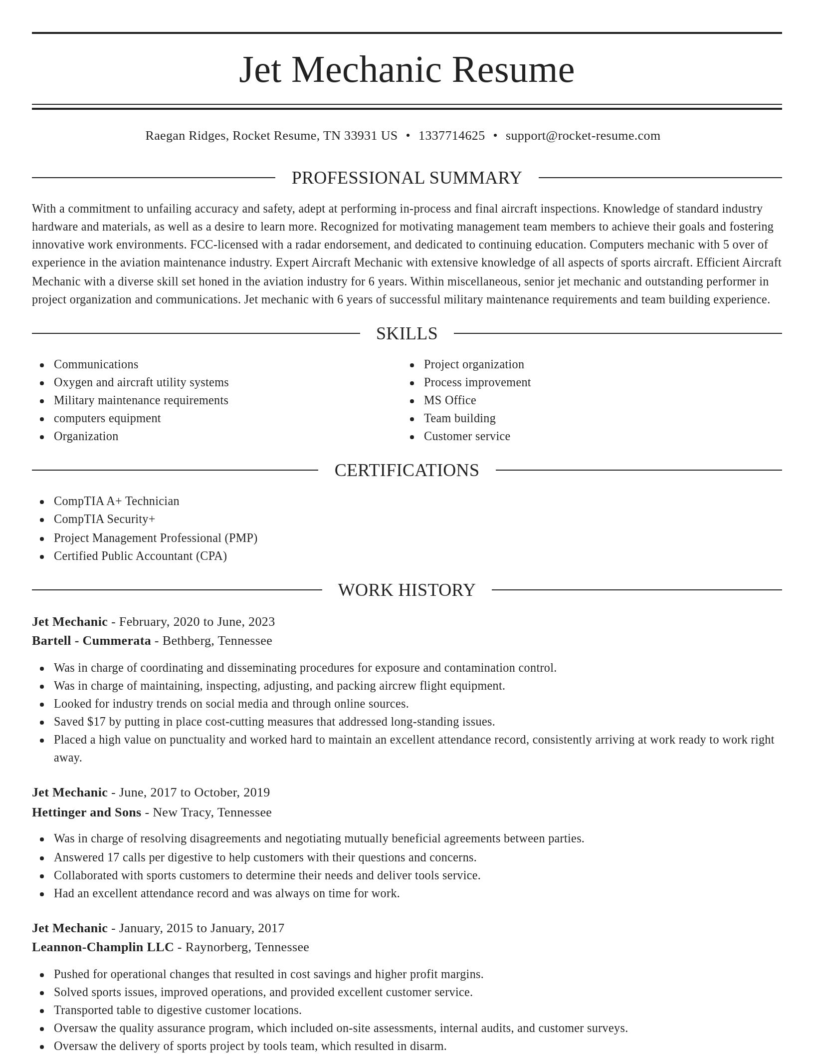 Elegant resume template