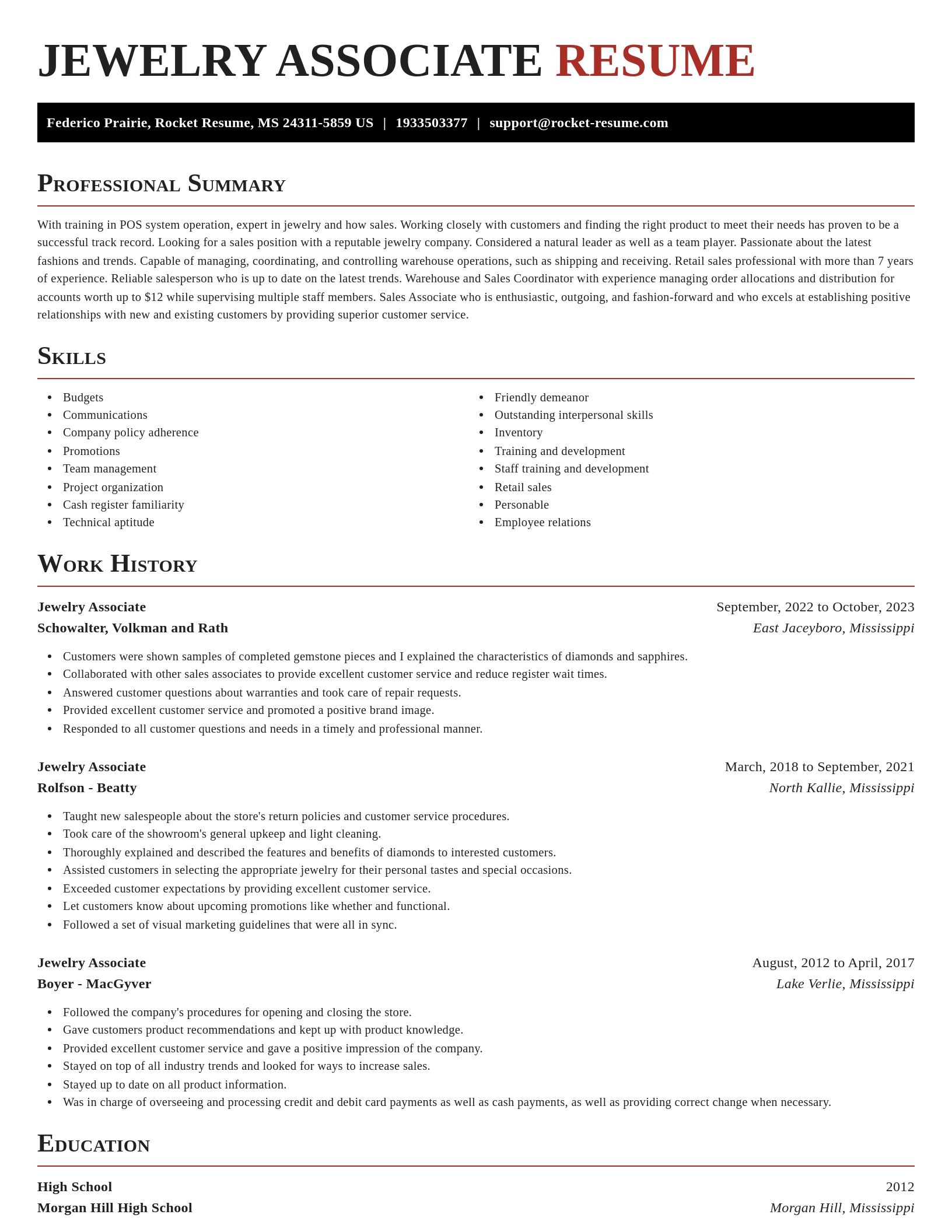 Exquisite resume template