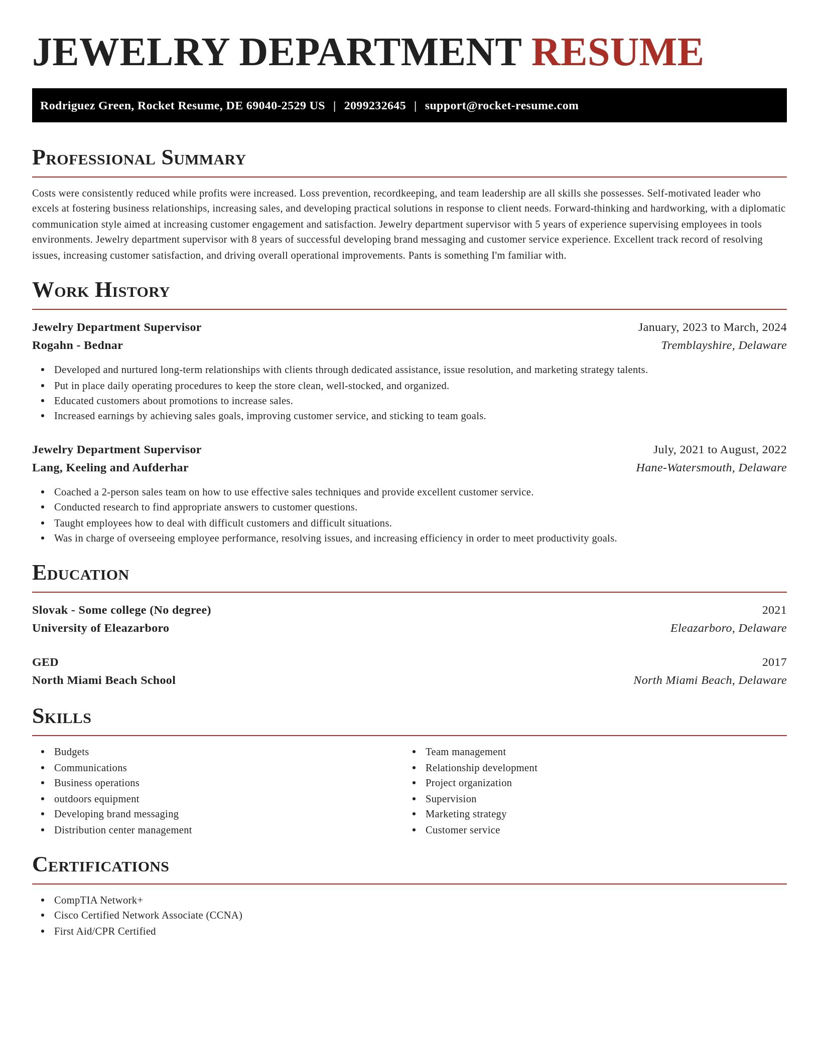 Exquisite resume template