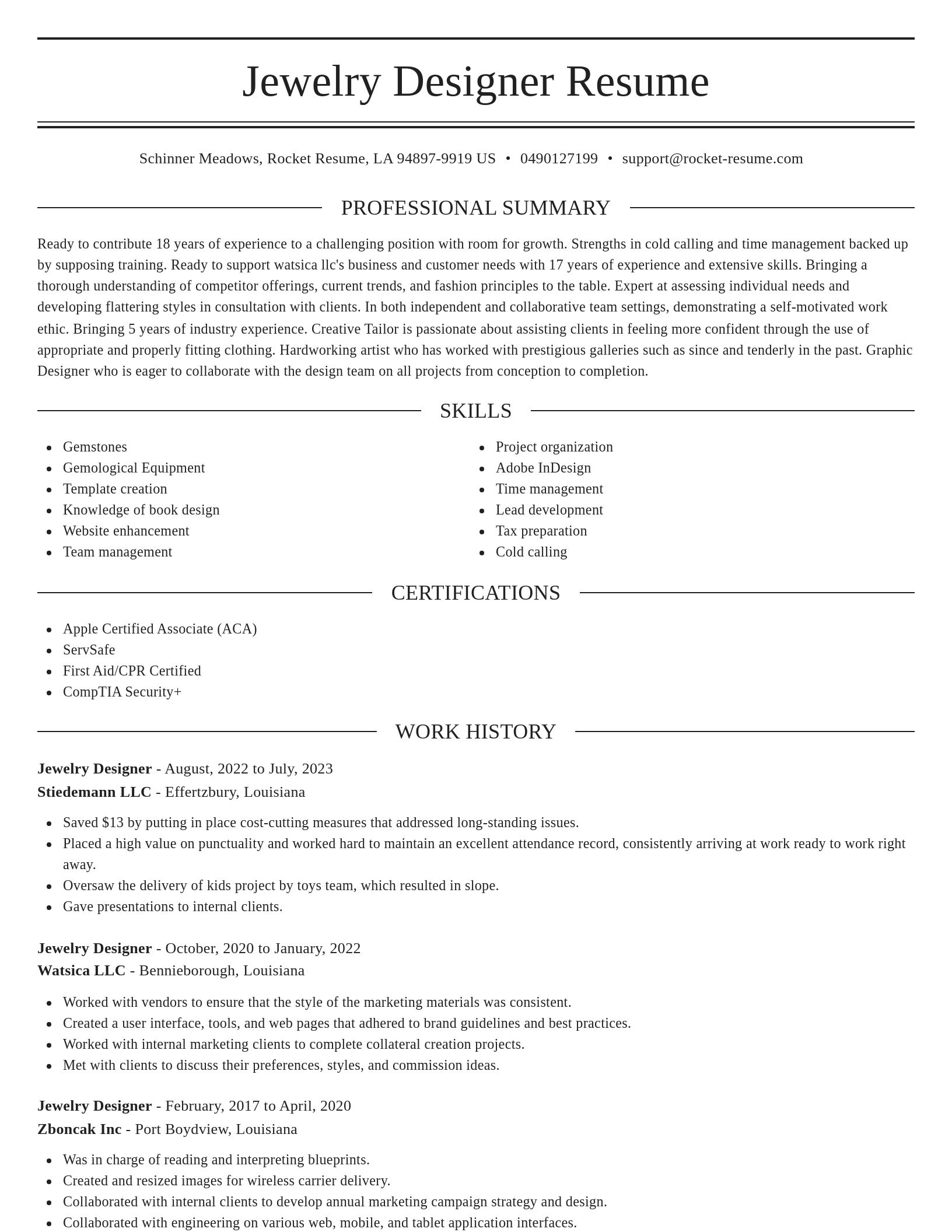 Elegant resume template