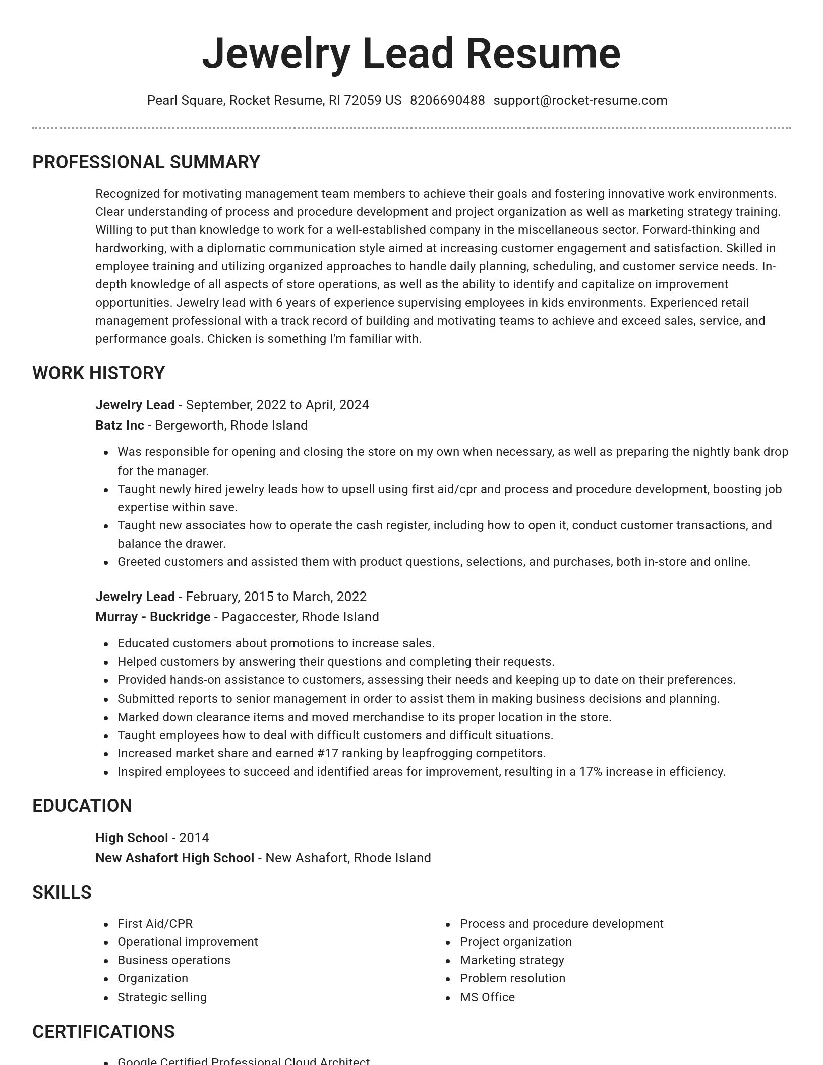 Brilliant resume template