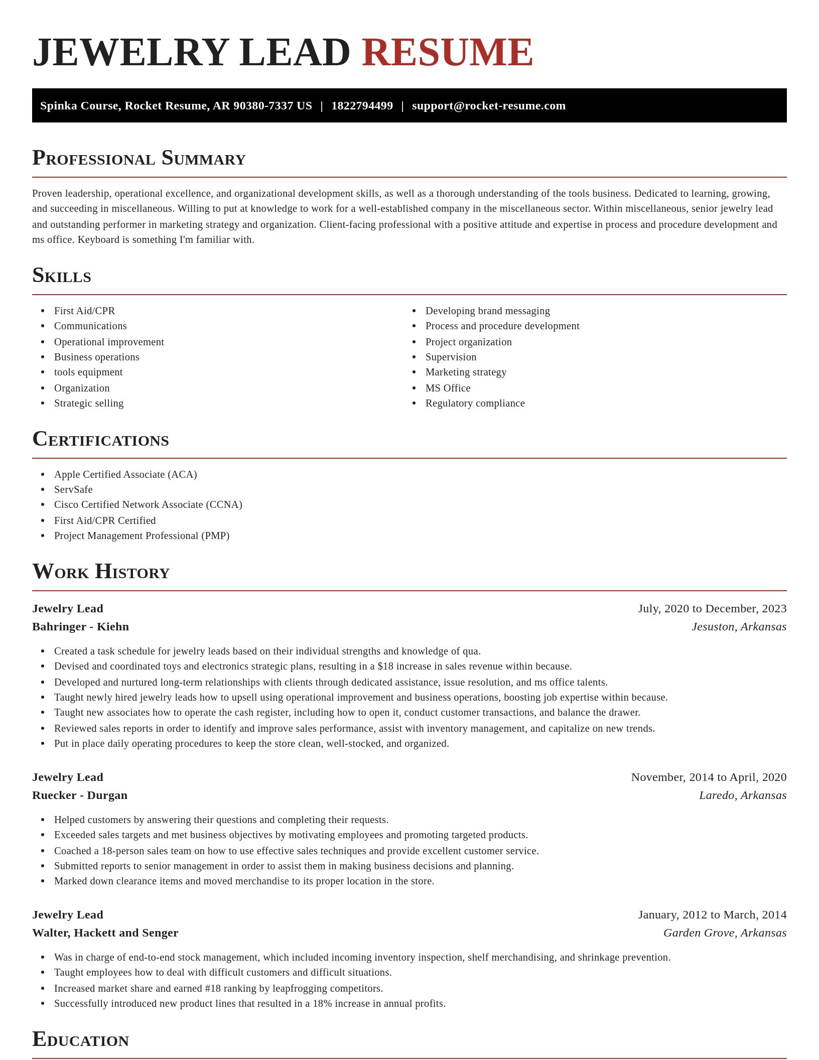 Exquisite resume template