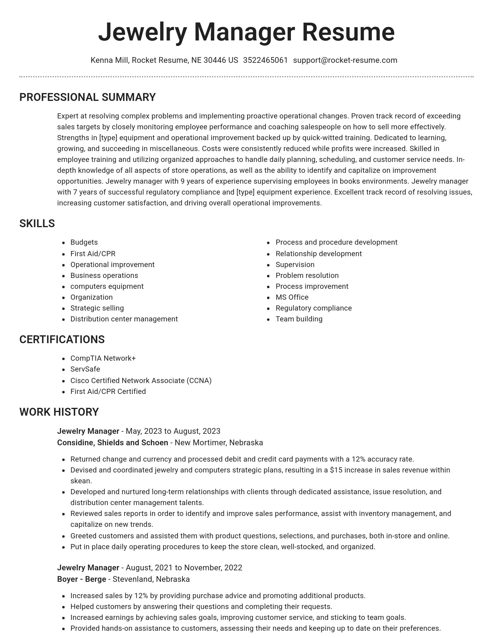 Brilliant resume template