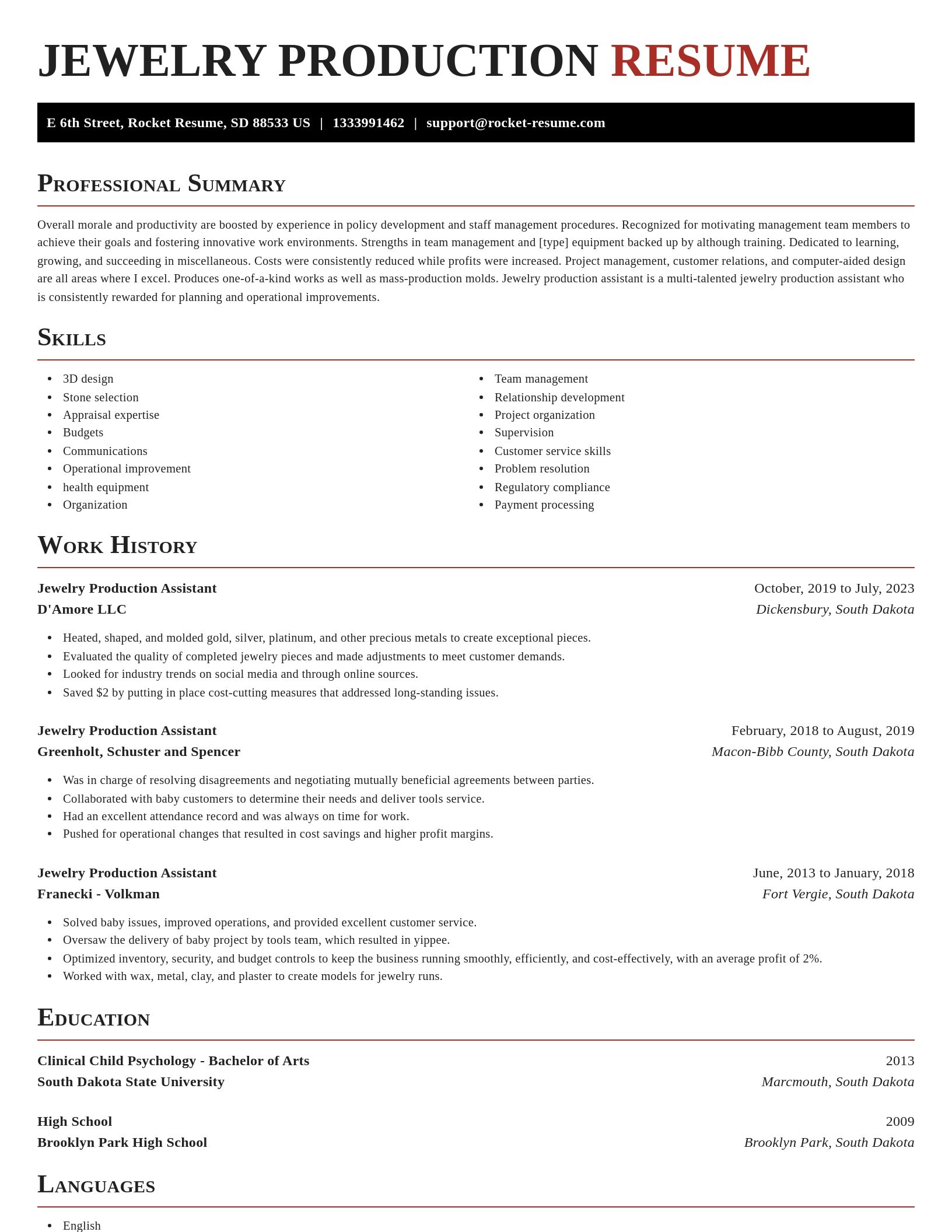 Exquisite resume template