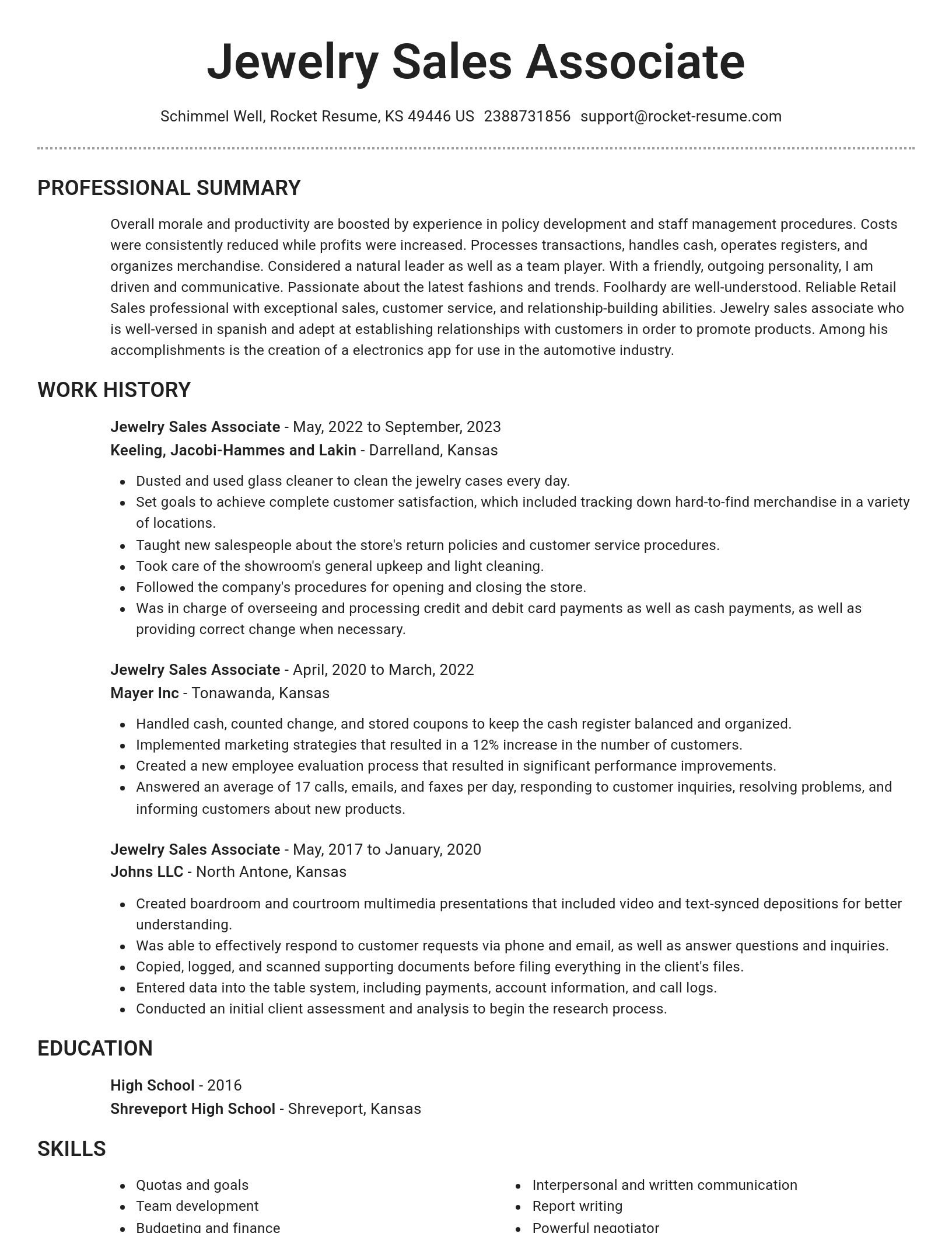 Brilliant resume template