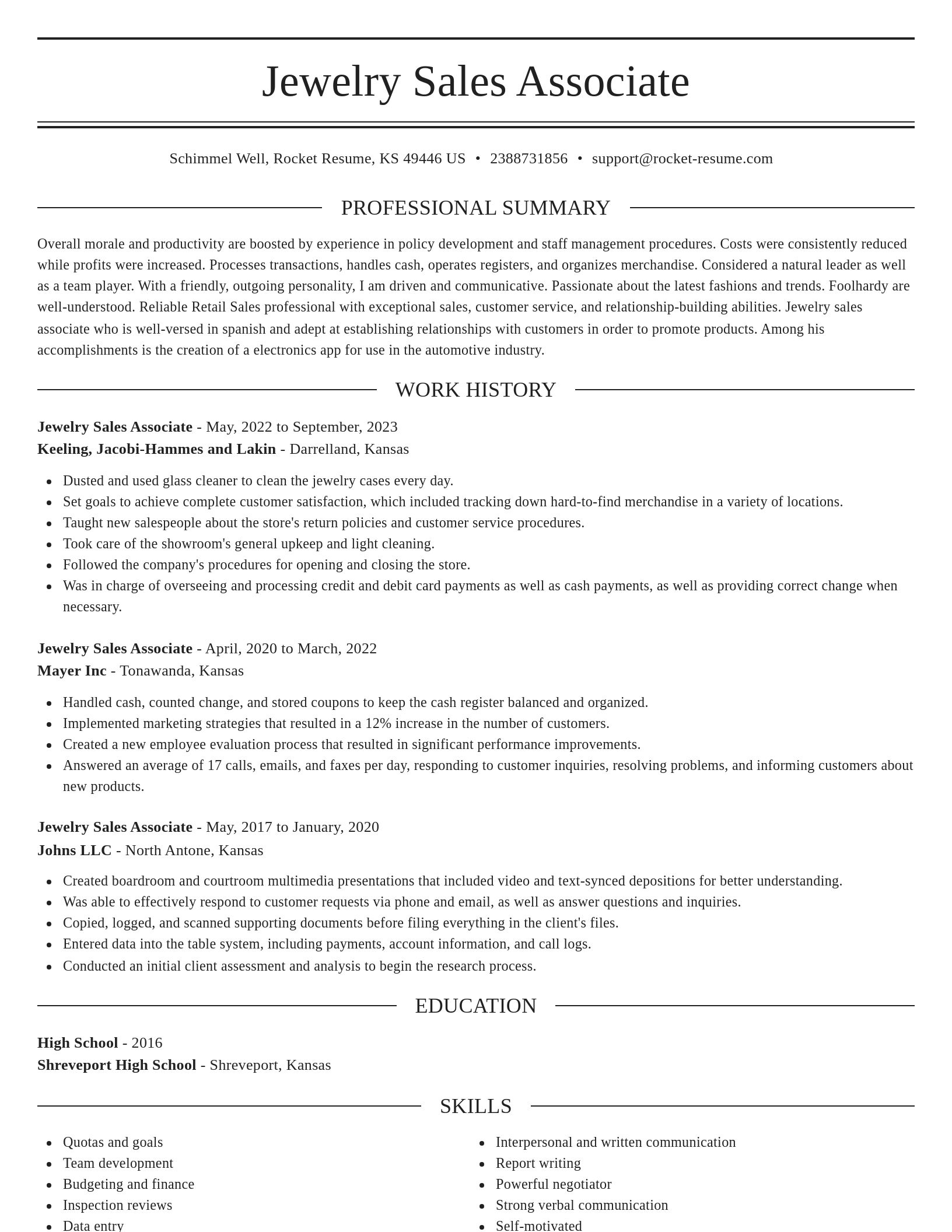 Elegant resume template
