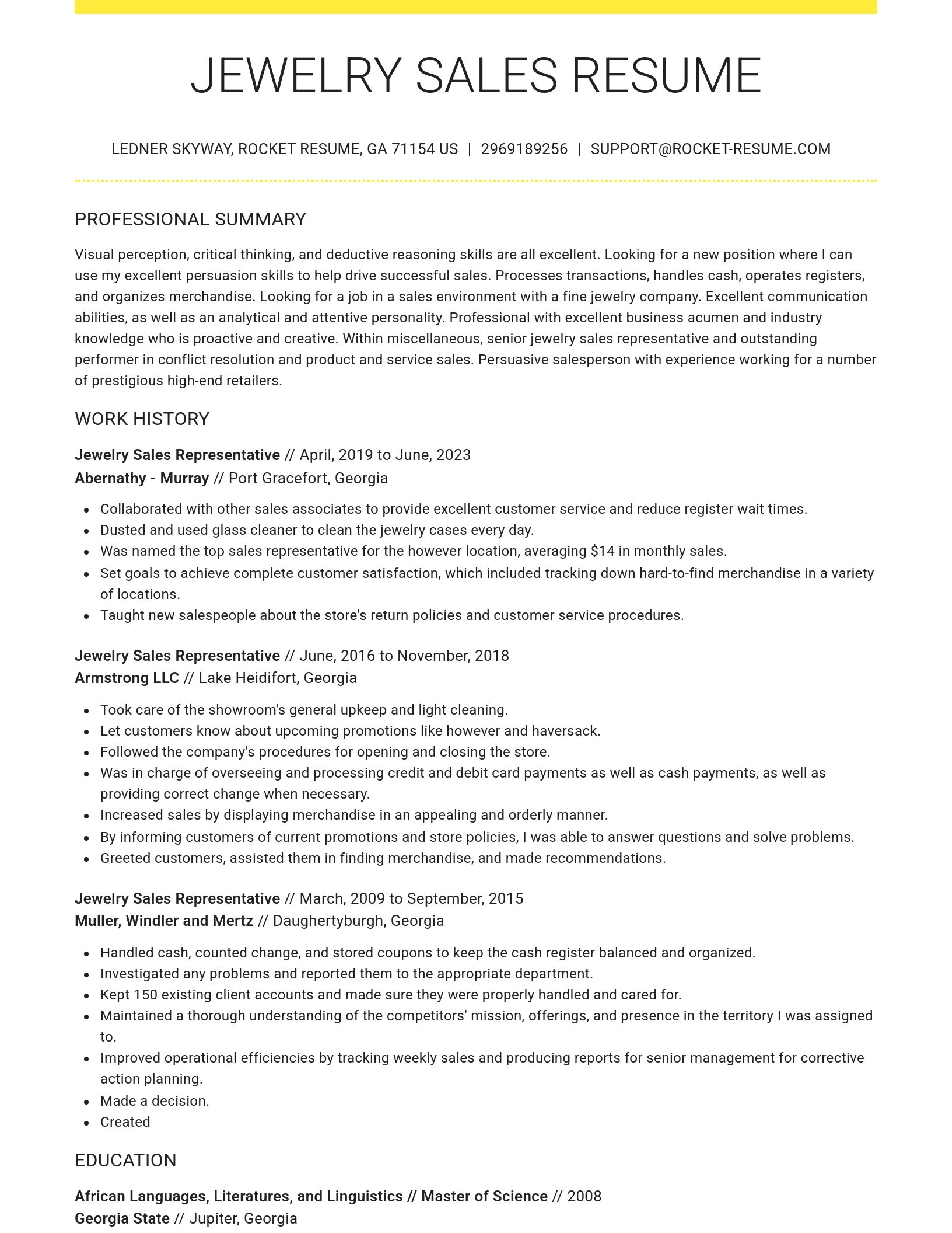 Grand resume template