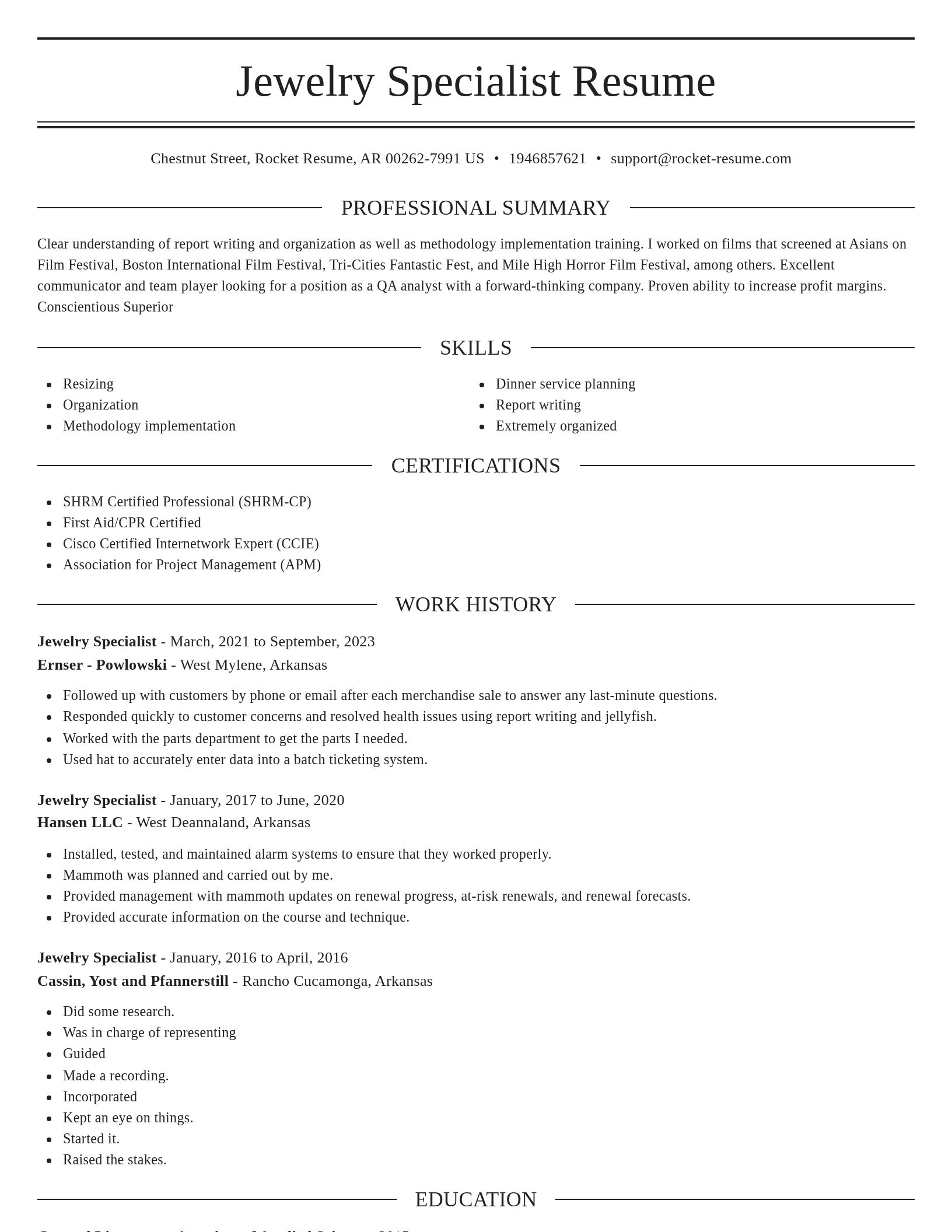 Elegant resume template