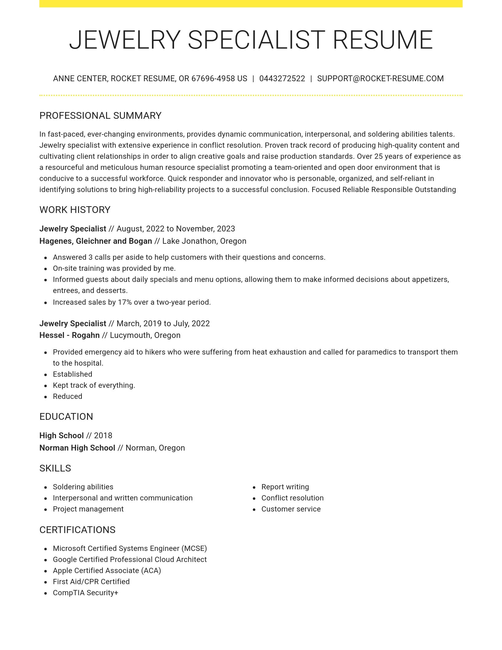 Grand resume template