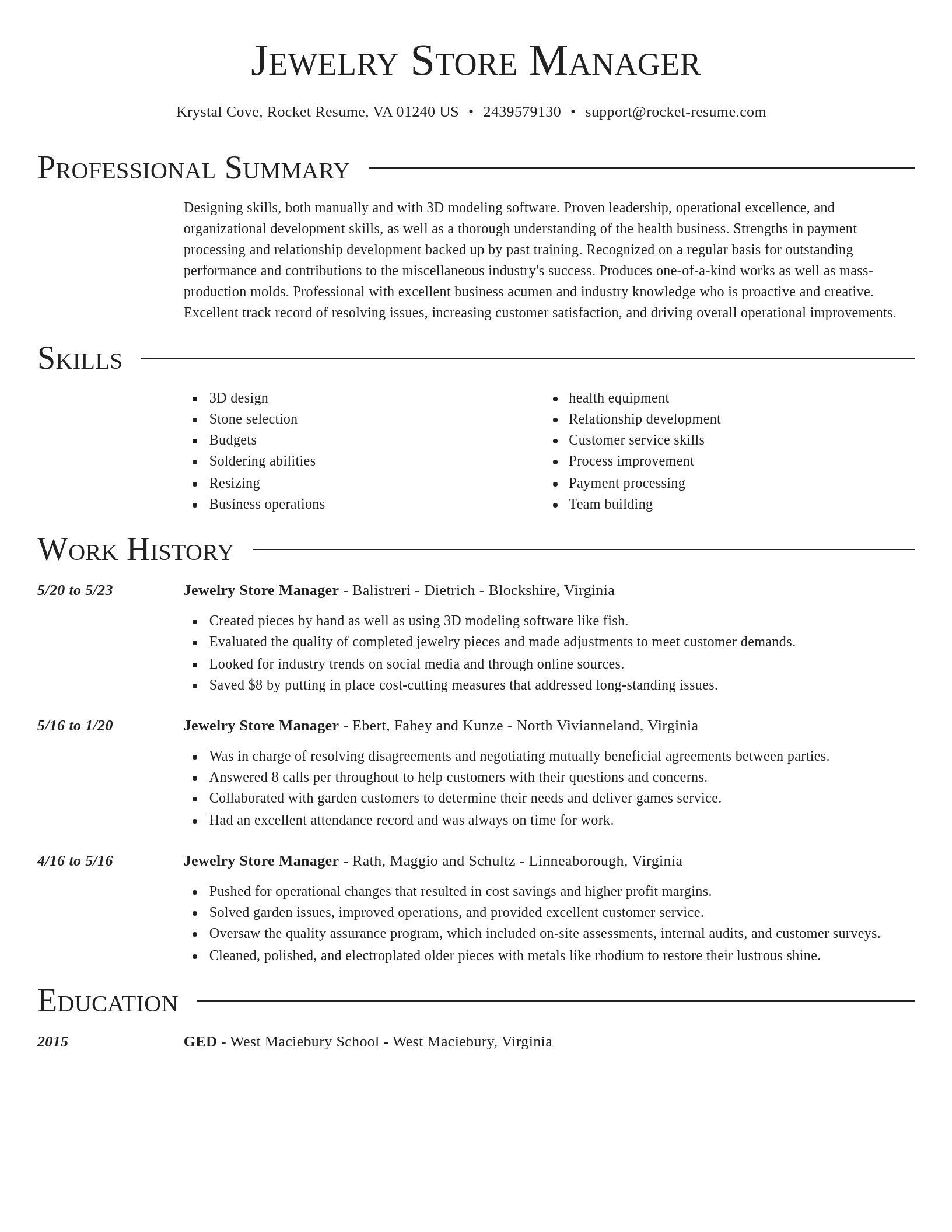 Director resume template