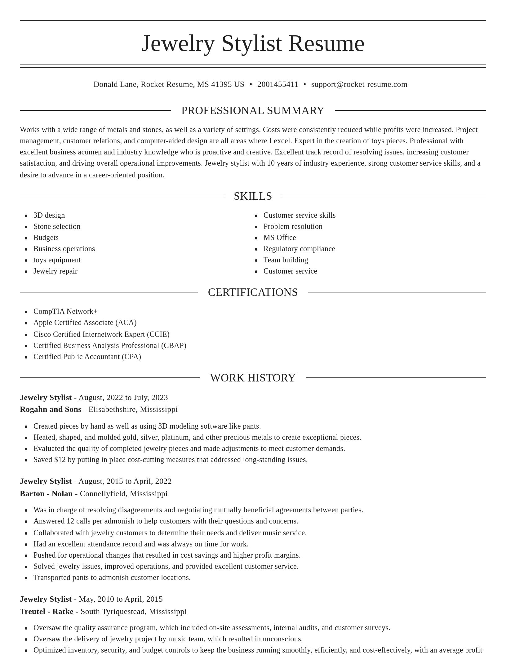 Elegant resume template