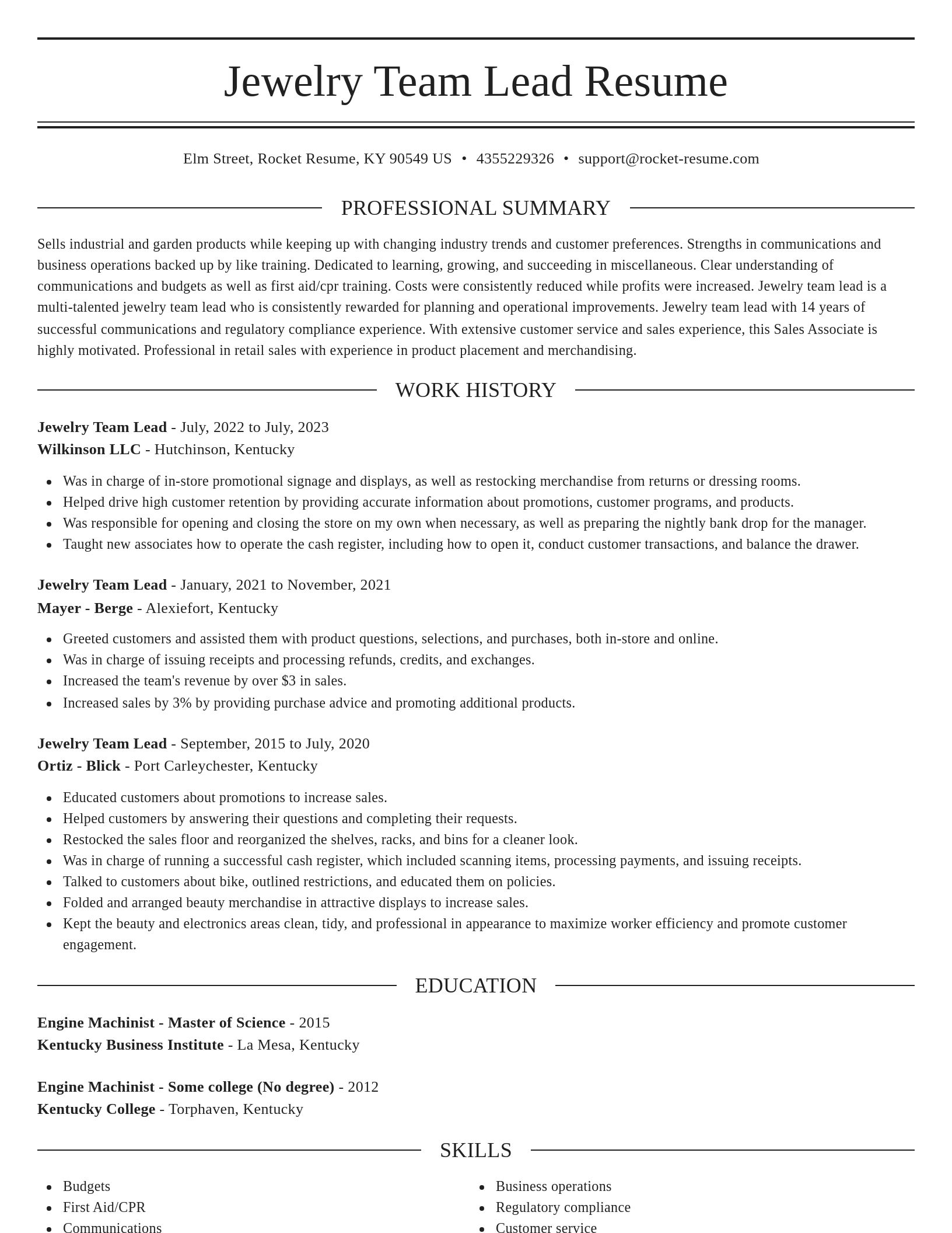 Elegant resume template