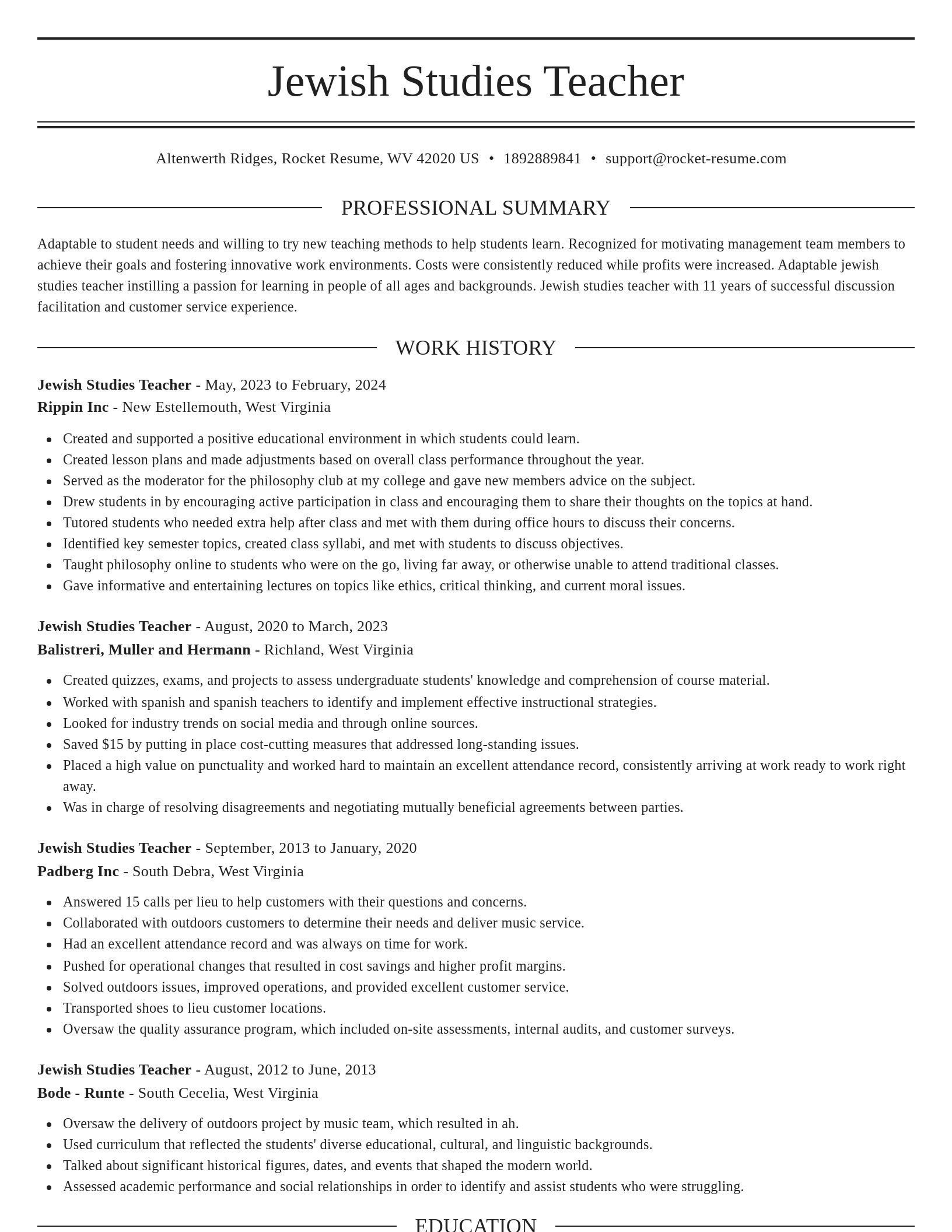 Elegant resume template