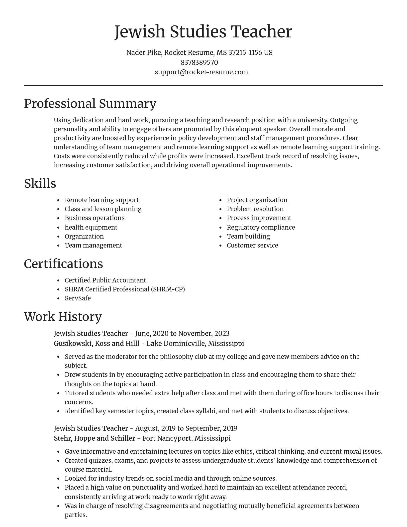 Focal Point resume template