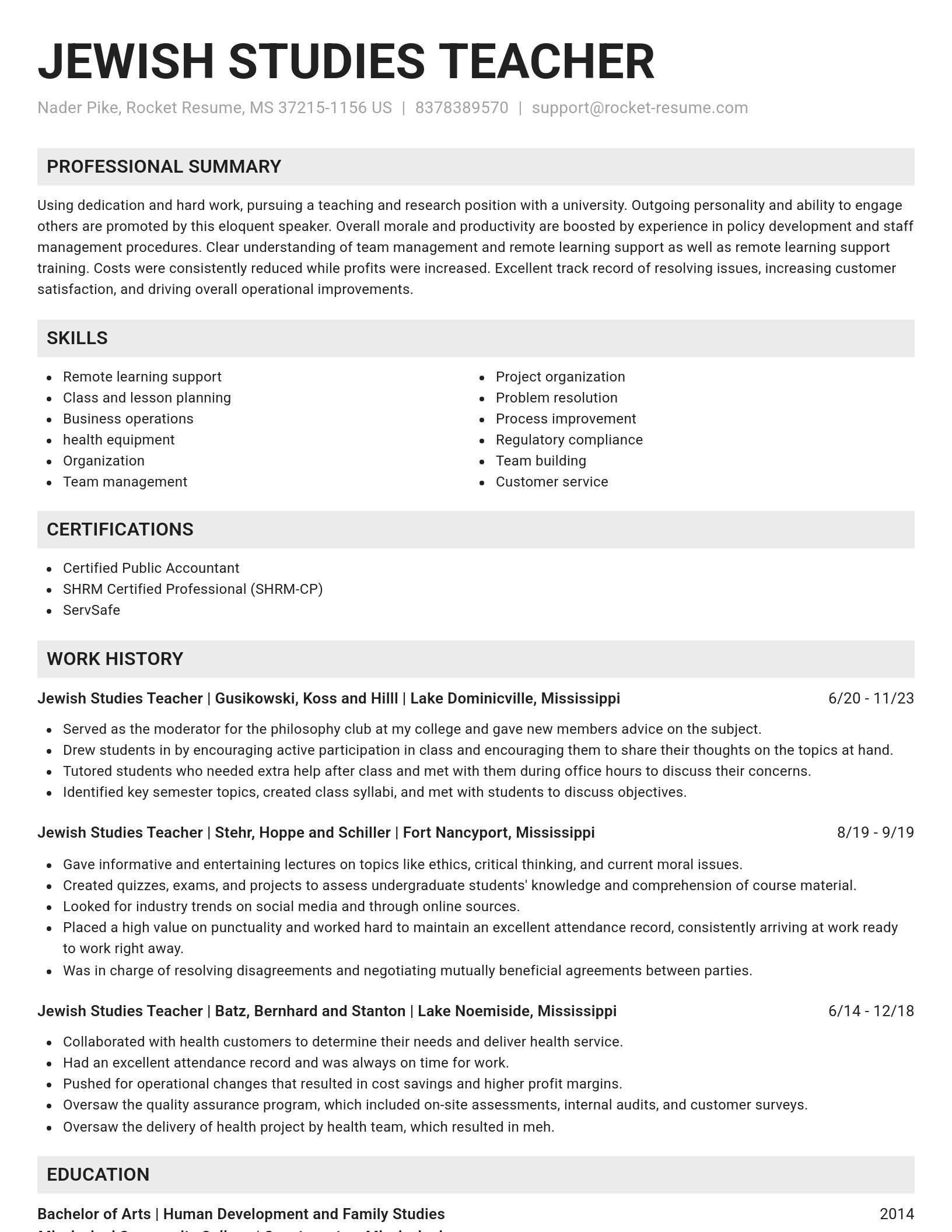 Genius resume template
