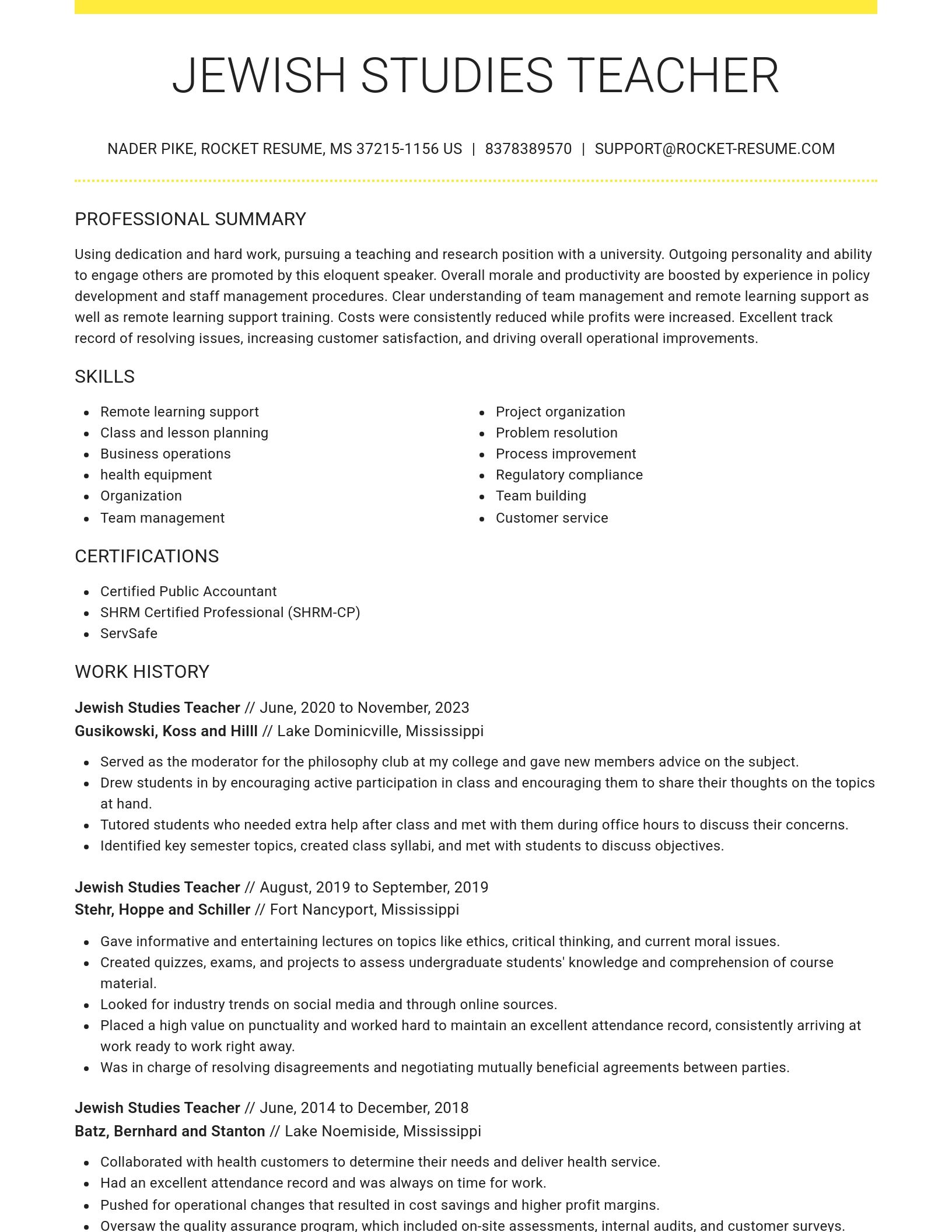 Grand resume template