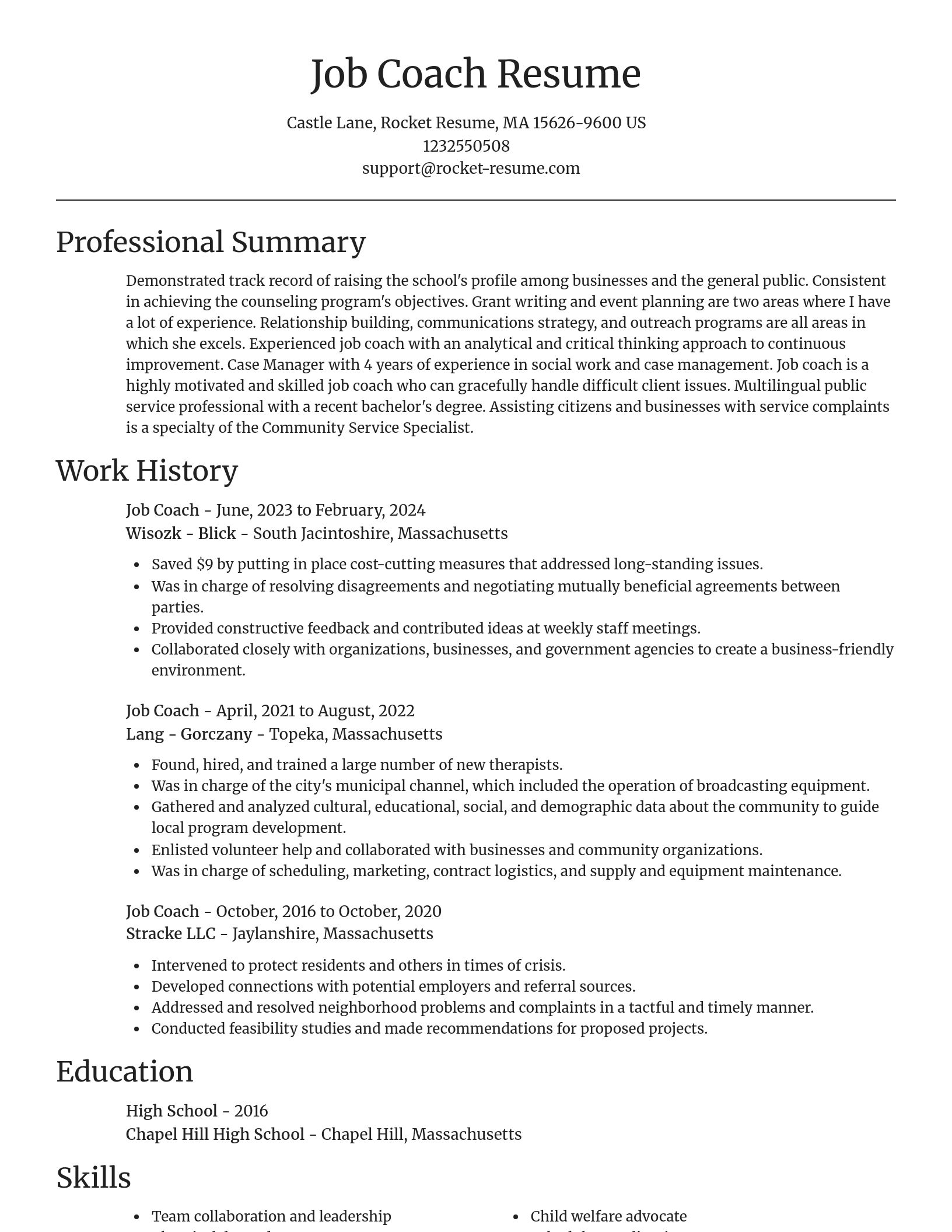 Focal Point resume template