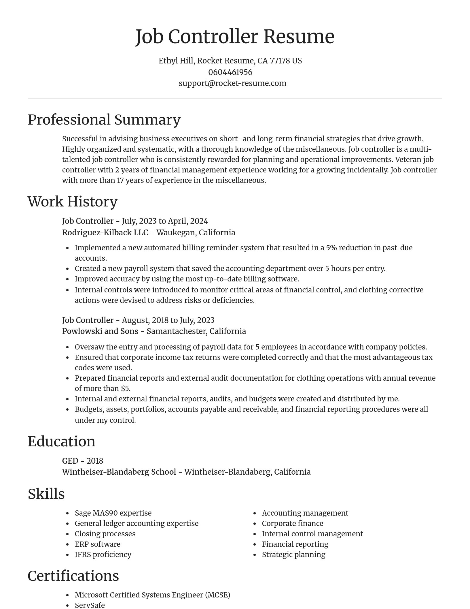 Focal Point resume template