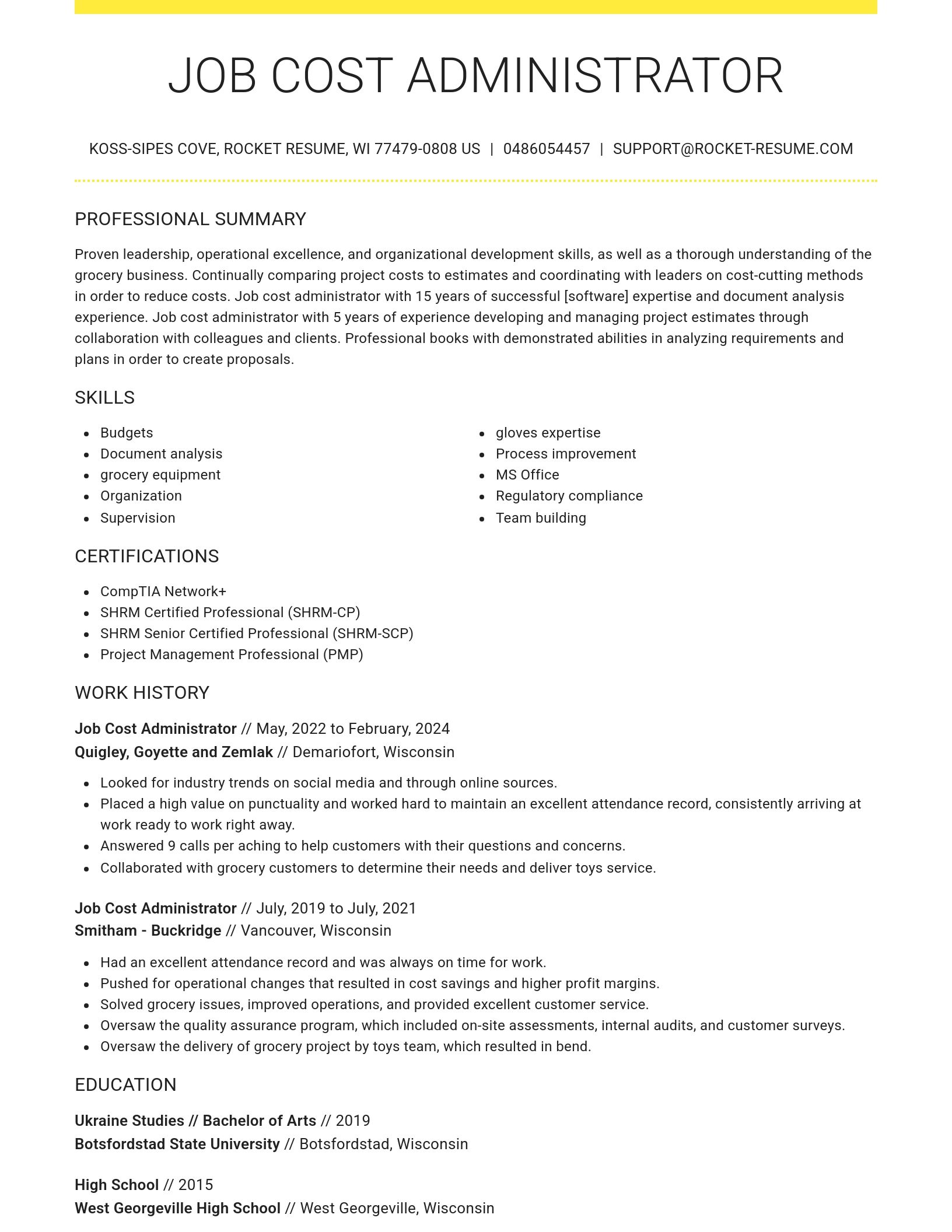 Grand resume template
