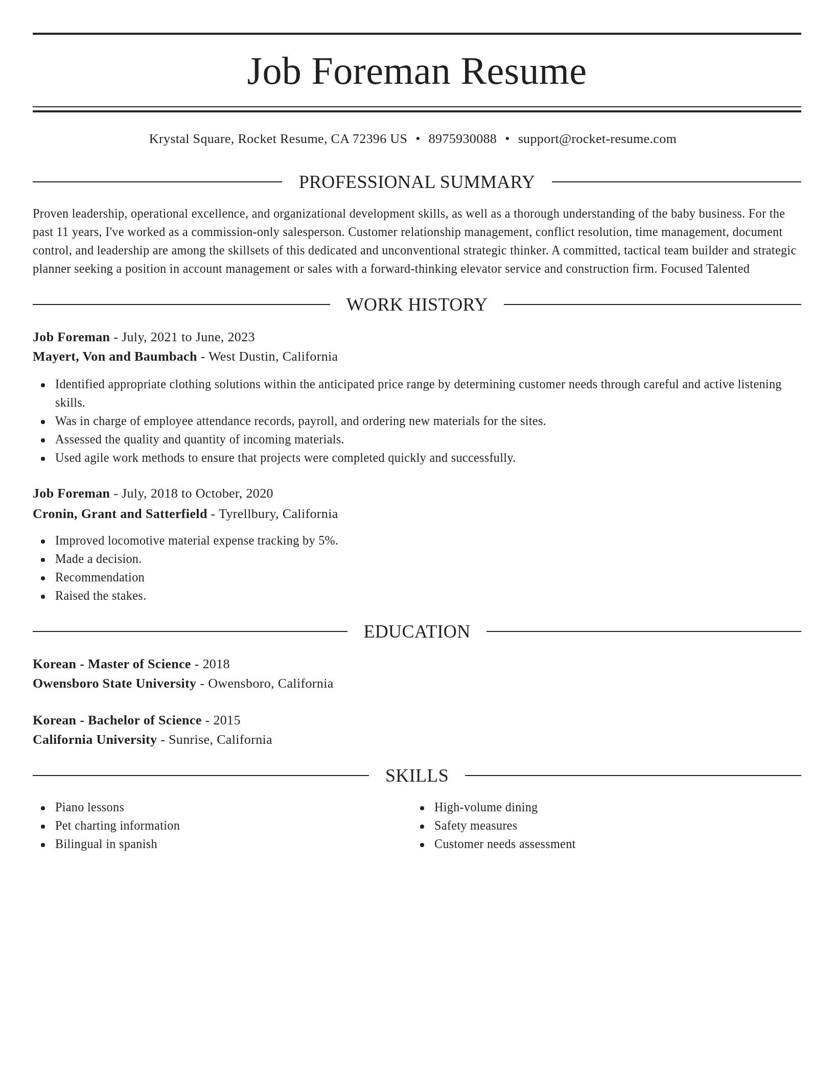 Elegant resume template