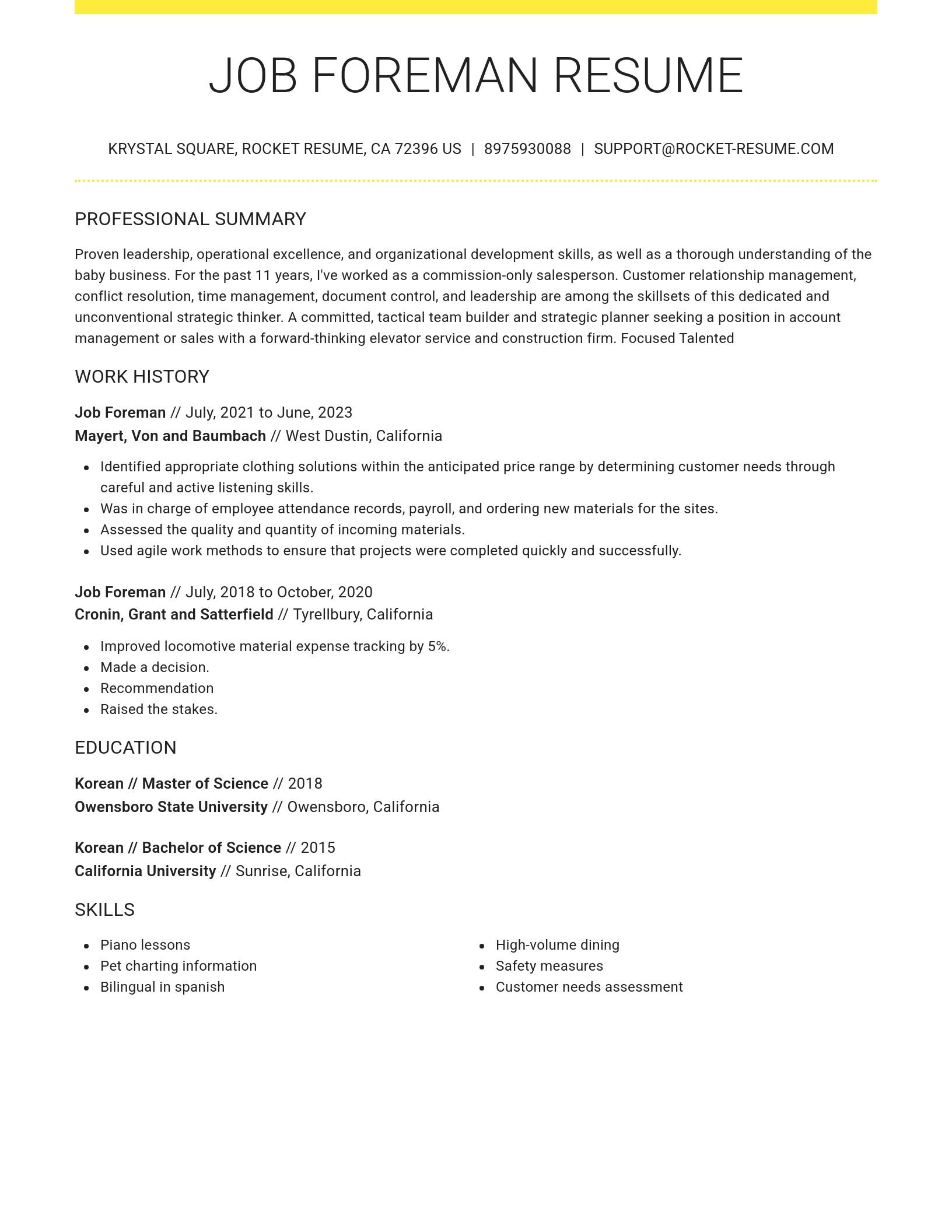 Grand resume template