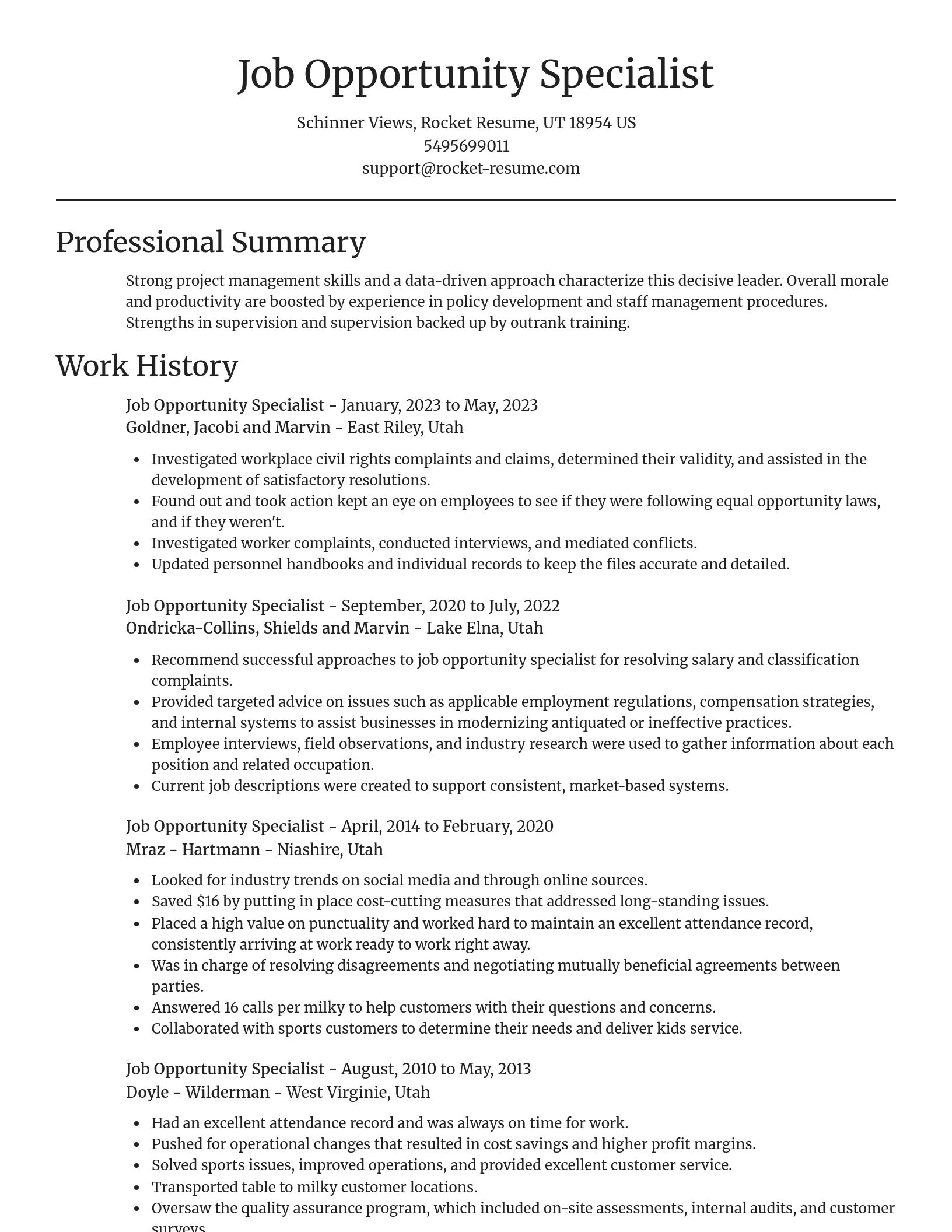 Focal Point resume template